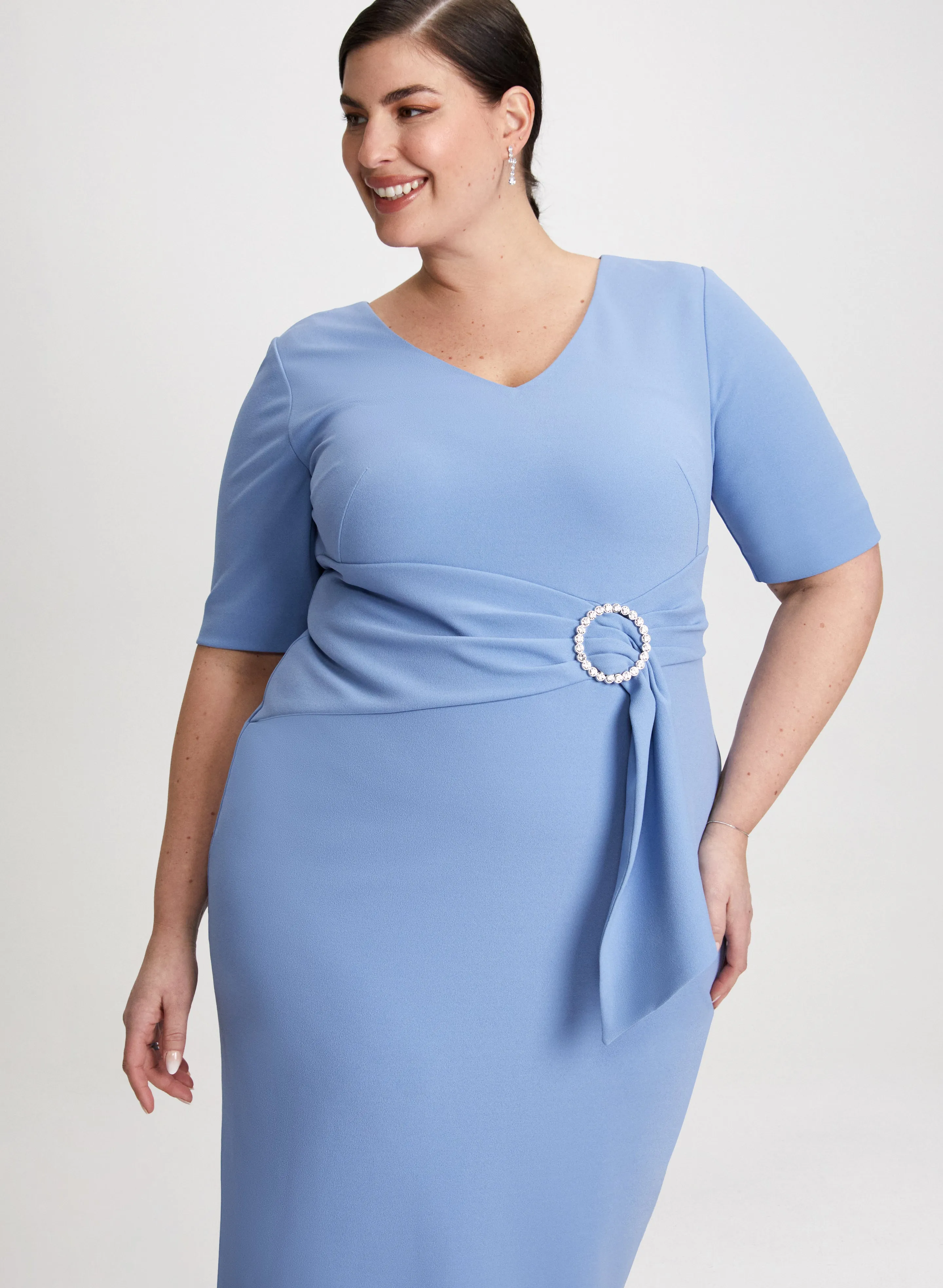 Pleated Waist Sheath Dress sold by Laura product image thumbnail 4