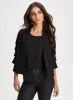 Pinched Sleeve Open Front Top sold by Laura