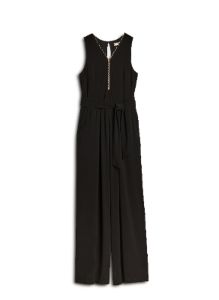 Zip Front Wide Leg Jumpsuit sold by Laura