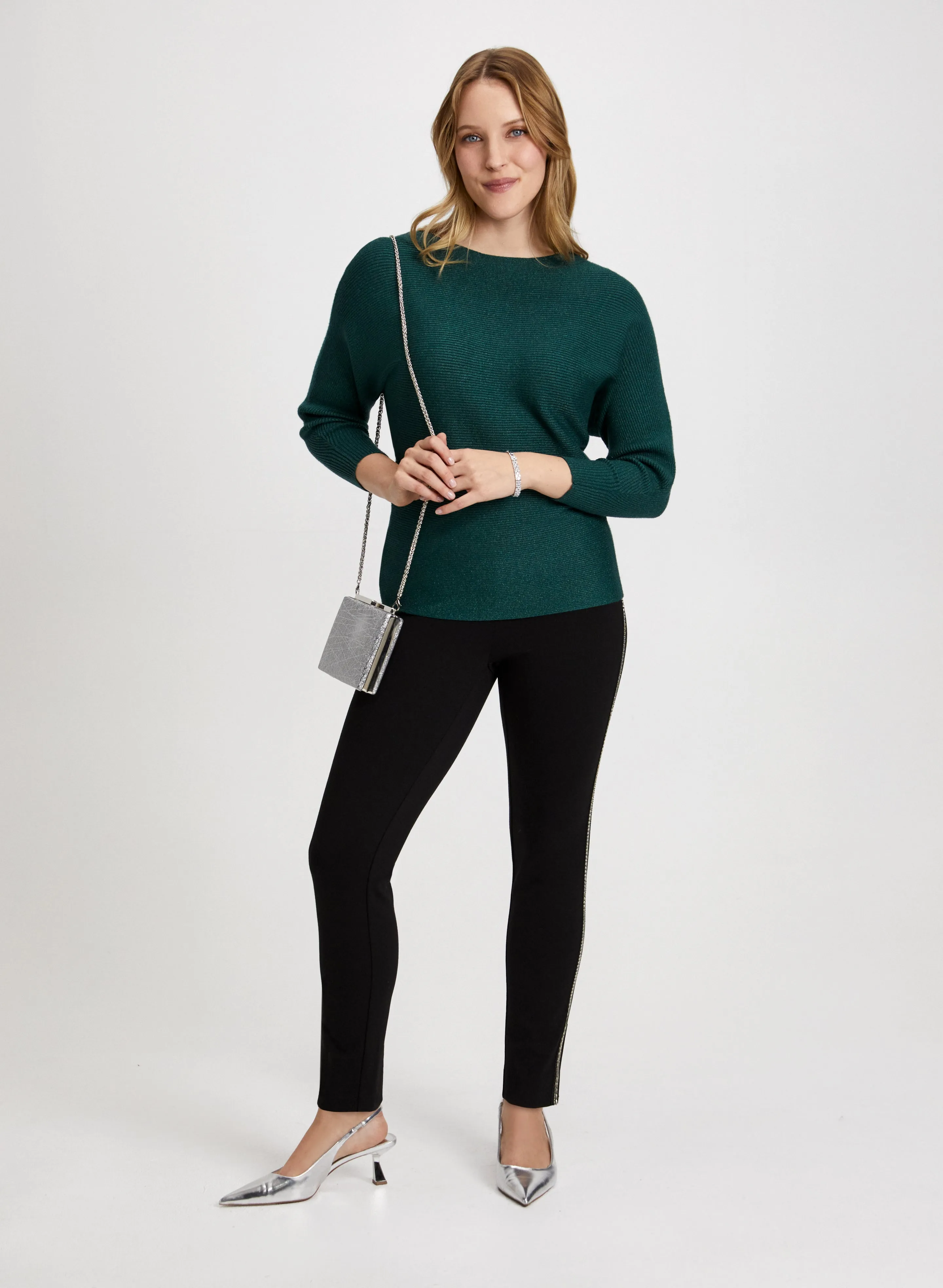 Glitter Knit & Striped Pants sold by Laura