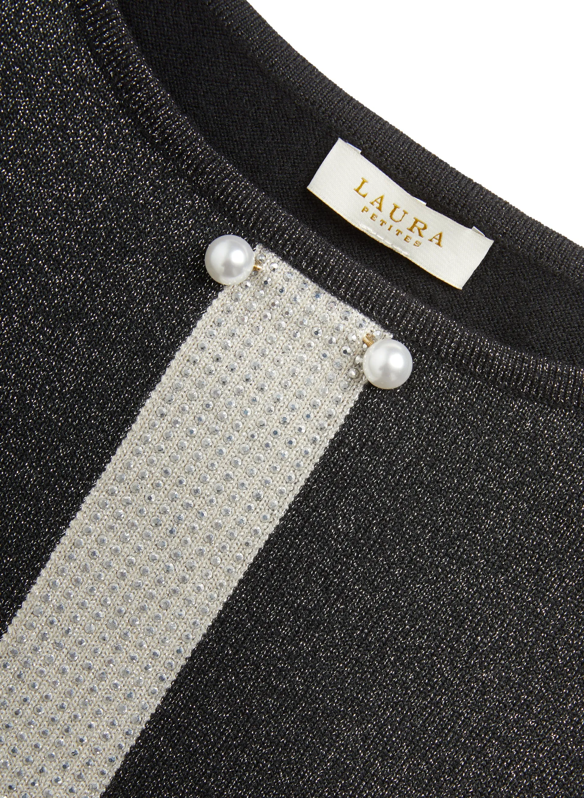 Rhinestone Stripe Metallic Knit Sweater sold by Laura product image thumbnail 5