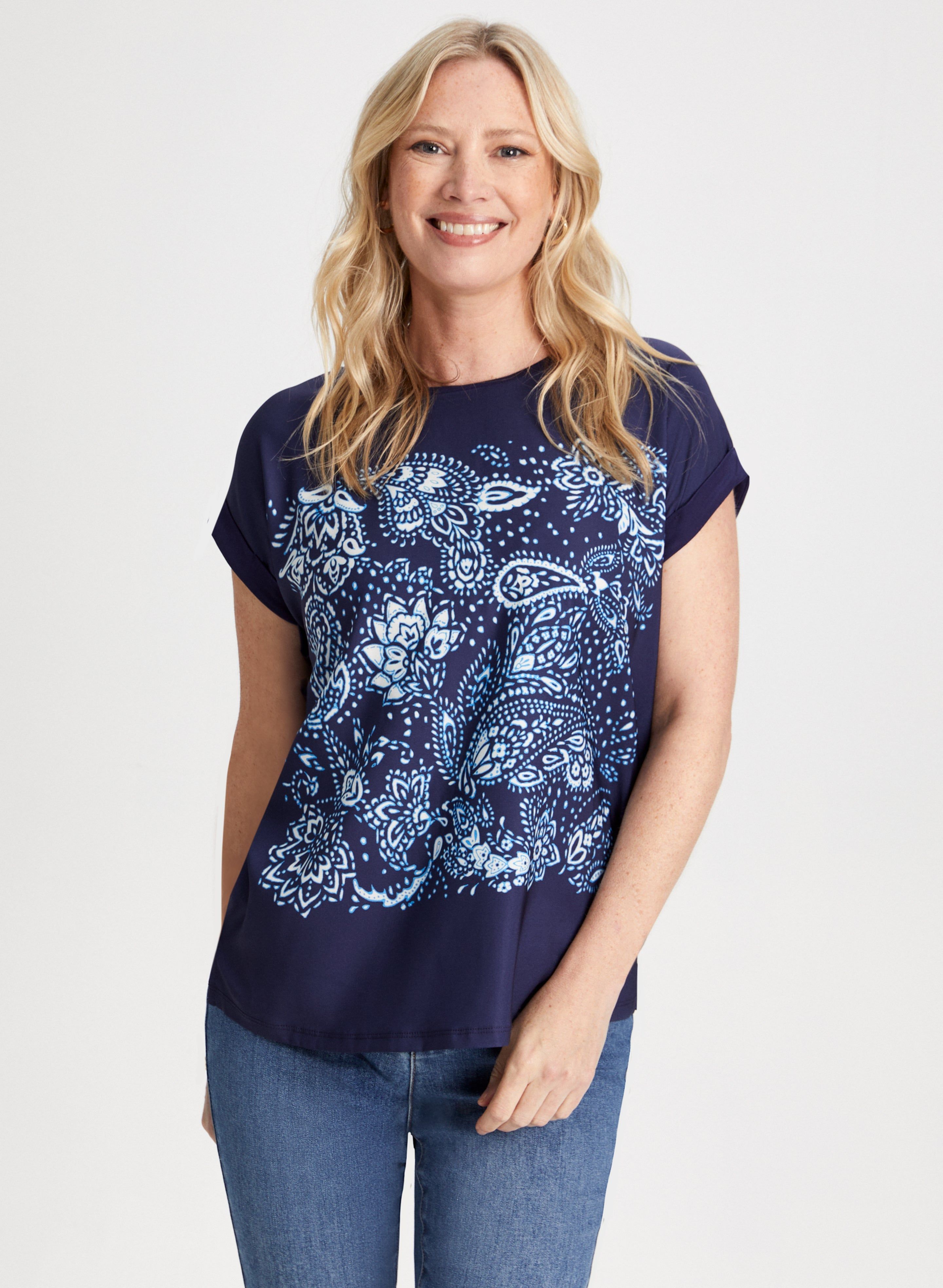 Paisley Print Tee sold by Laura product image thumbnail 5