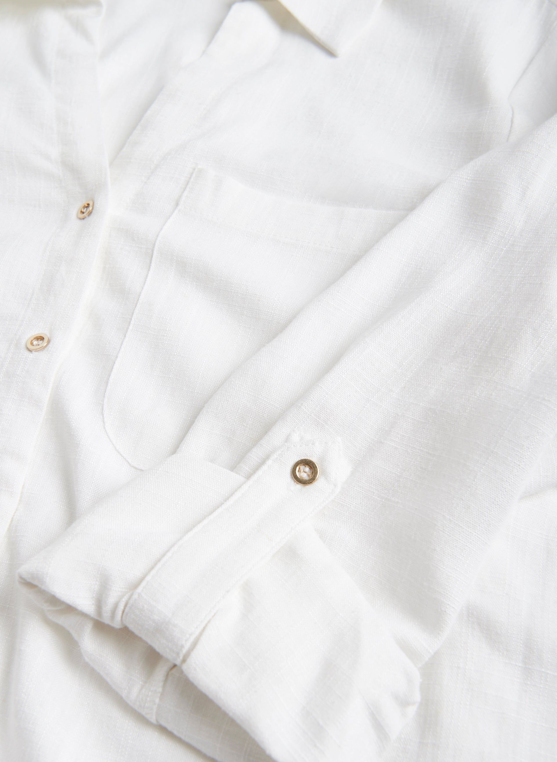 Roll-Up Sleeve Linen-Blend Blouse sold by Laura product image thumbnail 5