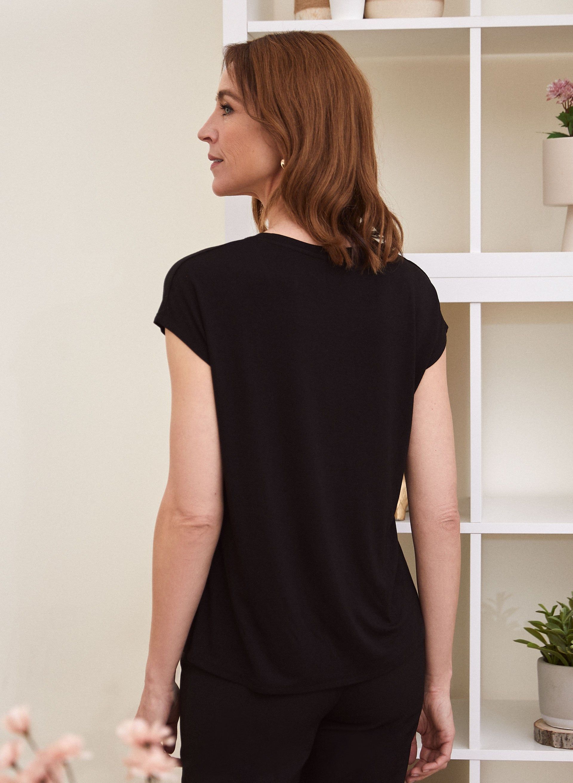 Foil Print Short Sleeve Tee sold by Laura product image thumbnail 4