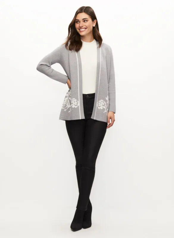 Floral Pattern Cardigan, Sleeveless Sweater & Jeans sold by Laura