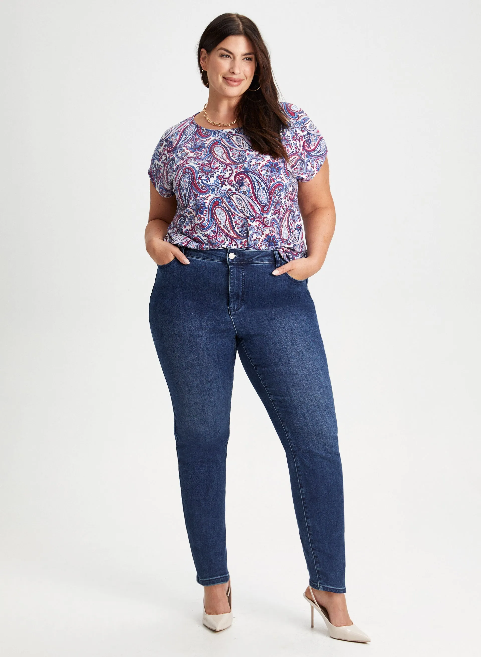 Paisley Print Drop Shoulder Top sold by Laura product image thumbnail 4