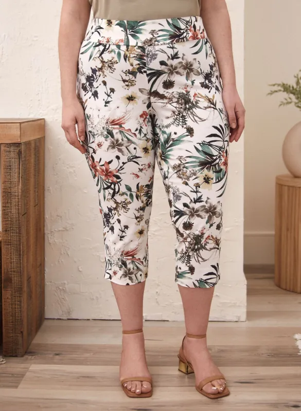 Tropical Floral Print Capris sold by Laura