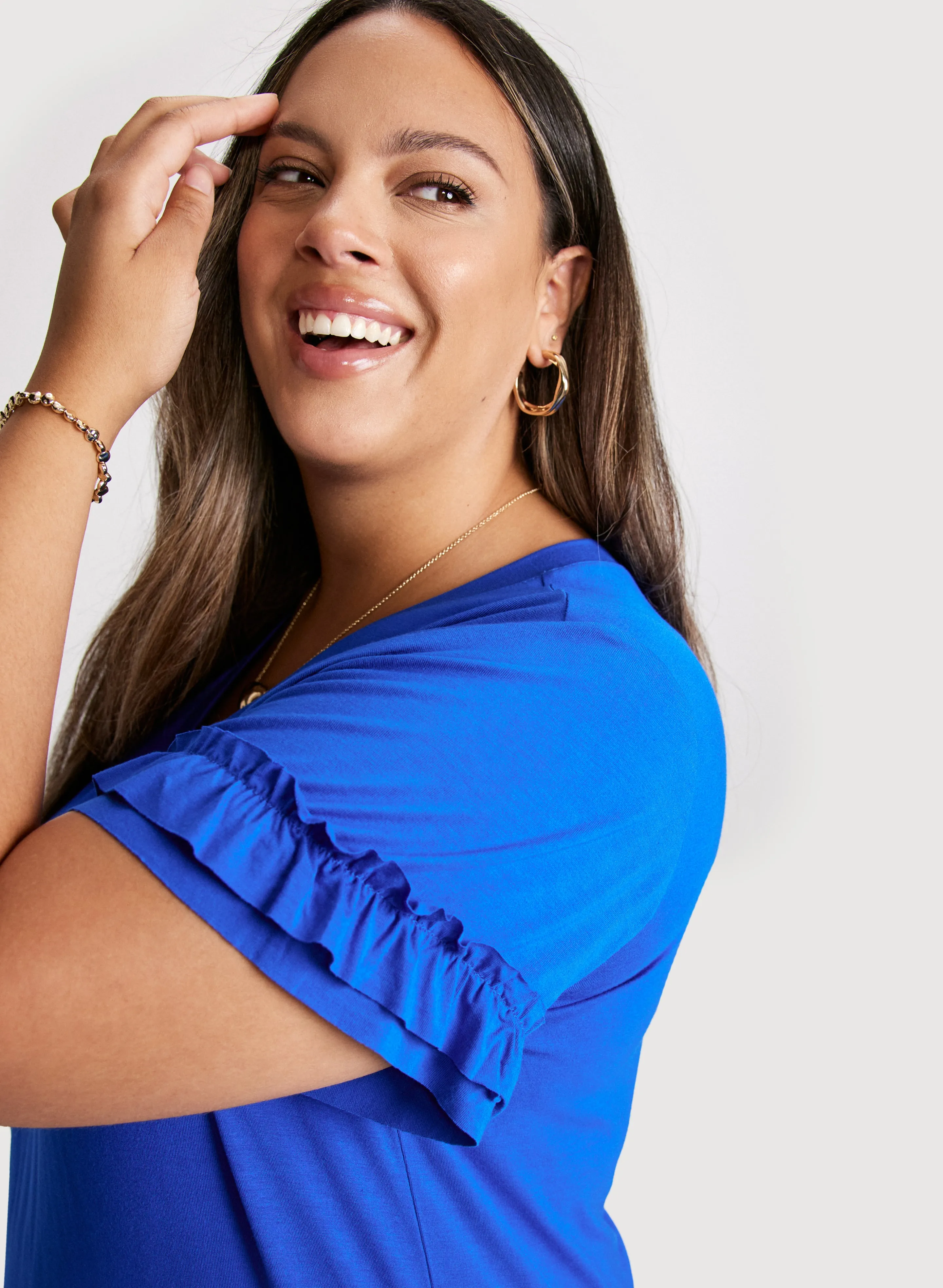 Ruffled Sleeve T-Shirt sold by Laura product image thumbnail 2