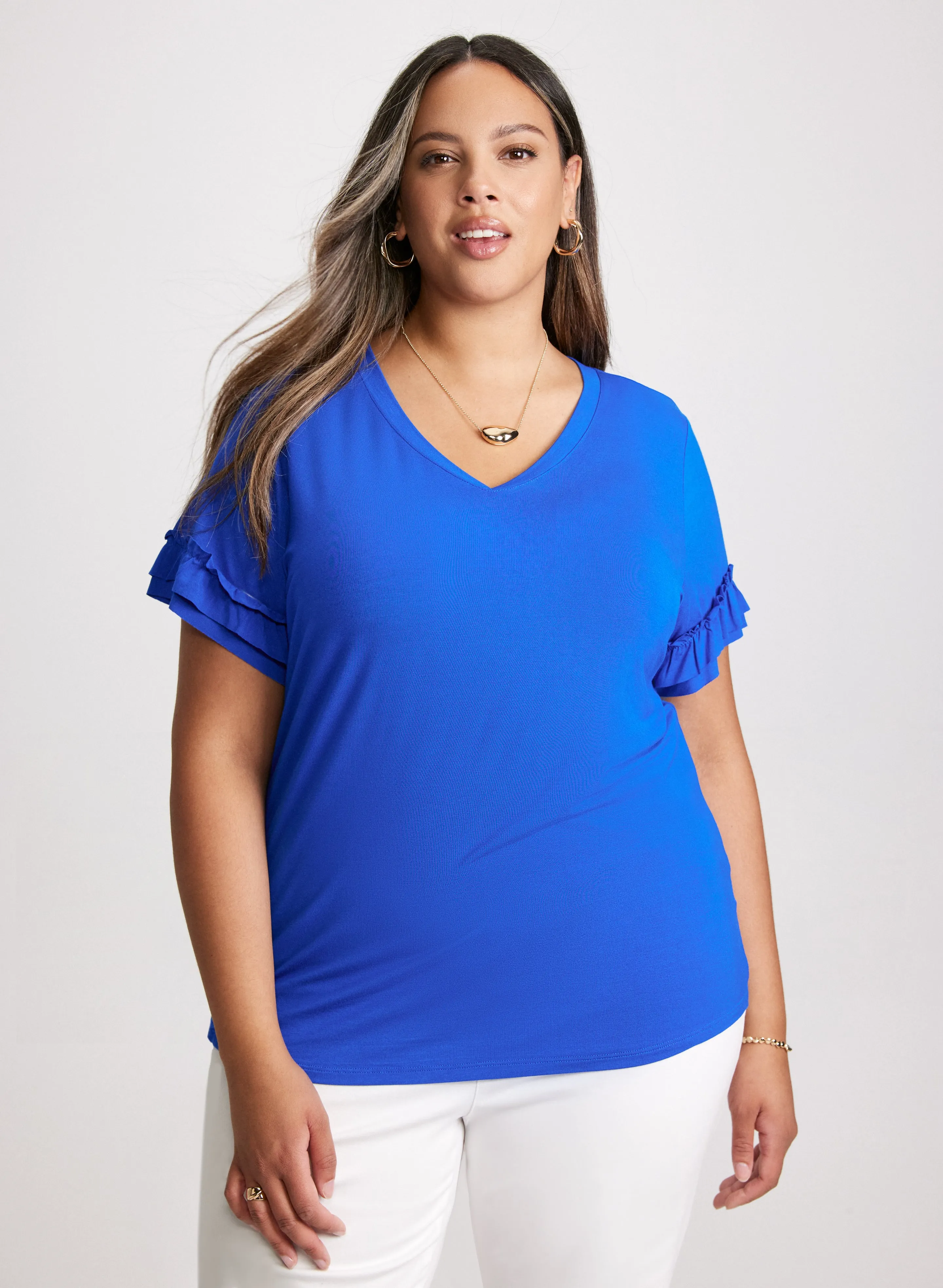 Ruffled Sleeve T-Shirt sold by Laura product image thumbnail 5