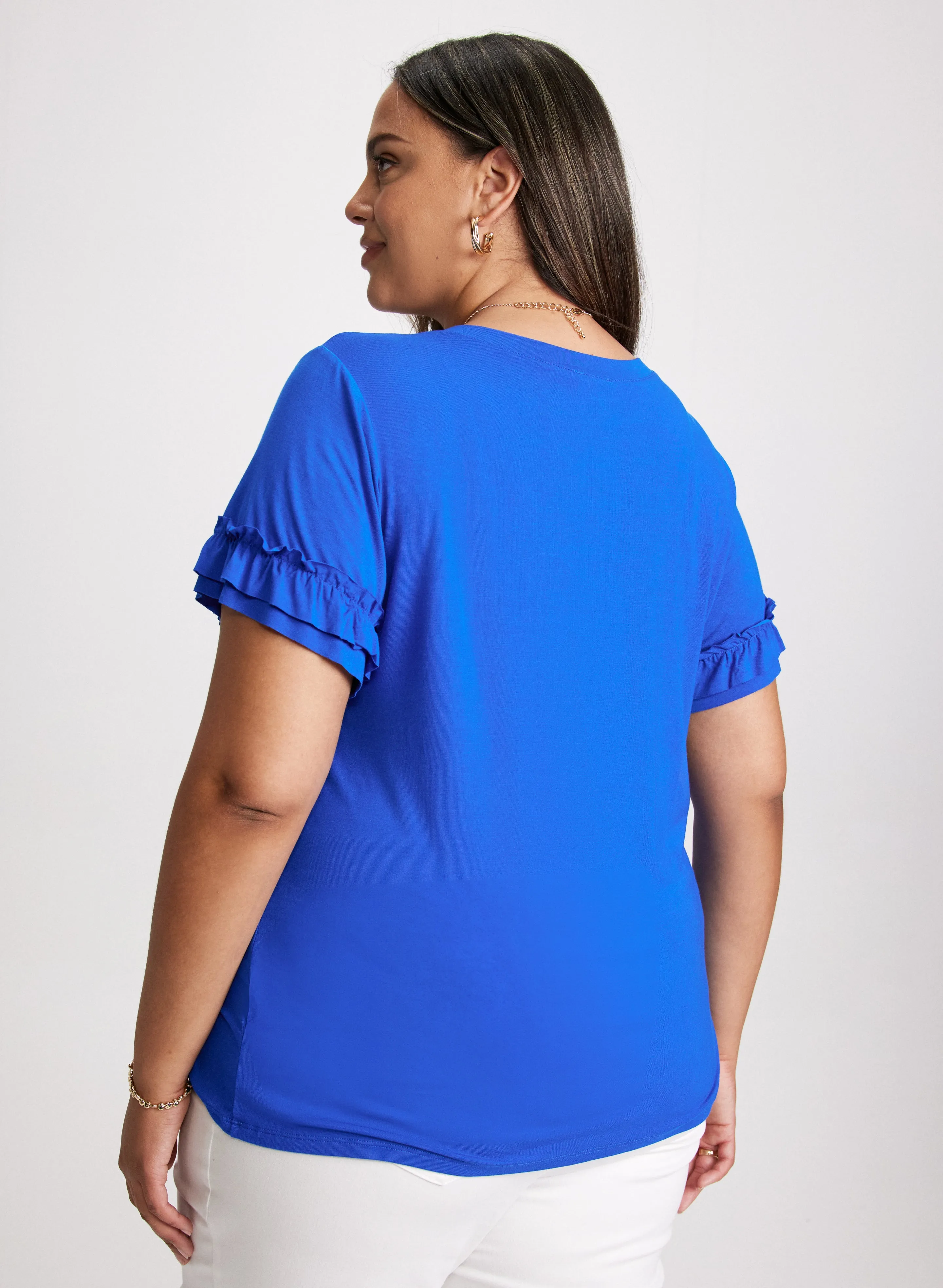 Ruffled Sleeve T-Shirt sold by Laura product image thumbnail 4