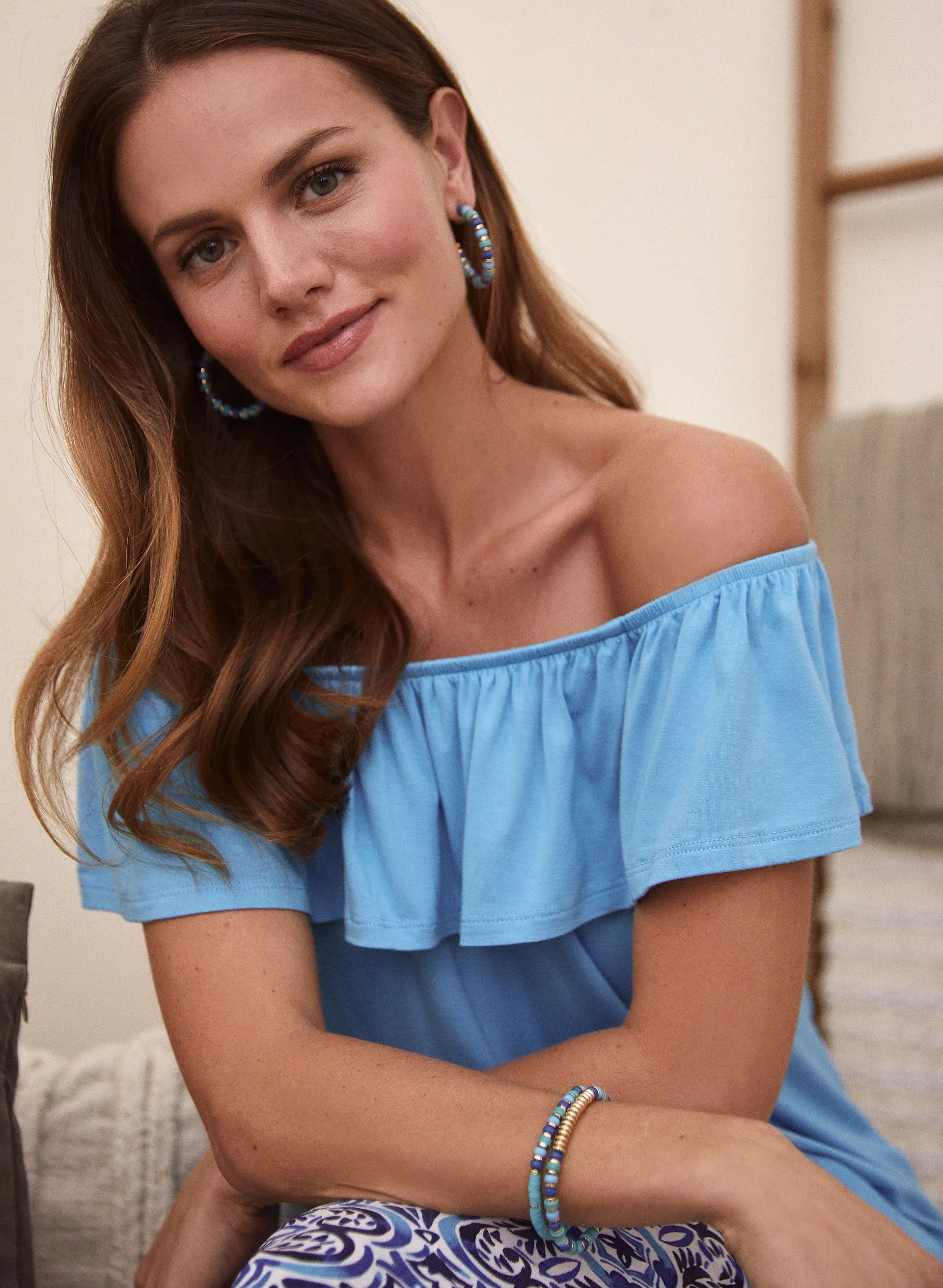 Off The Shoulder Ruffle Top sold by Laura product image thumbnail 2