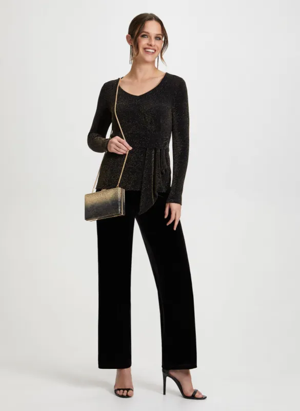 Glitter Top & Velour Pants sold by Laura