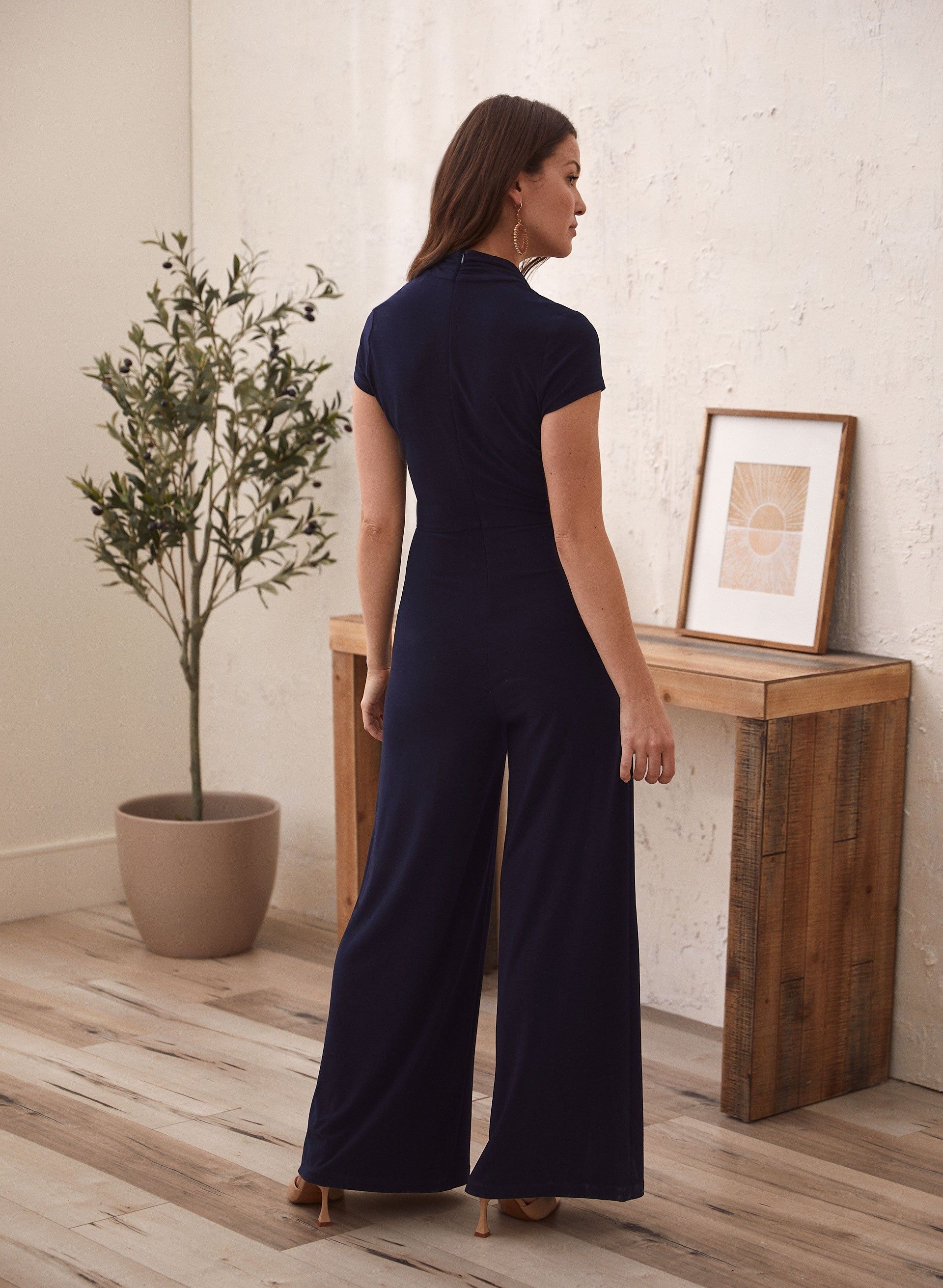 V-Neck Wide Leg Jumpsuit sold by Laura product image thumbnail 3