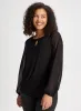 Keyhole Detail Chiffon Sleeve Top sold by Laura