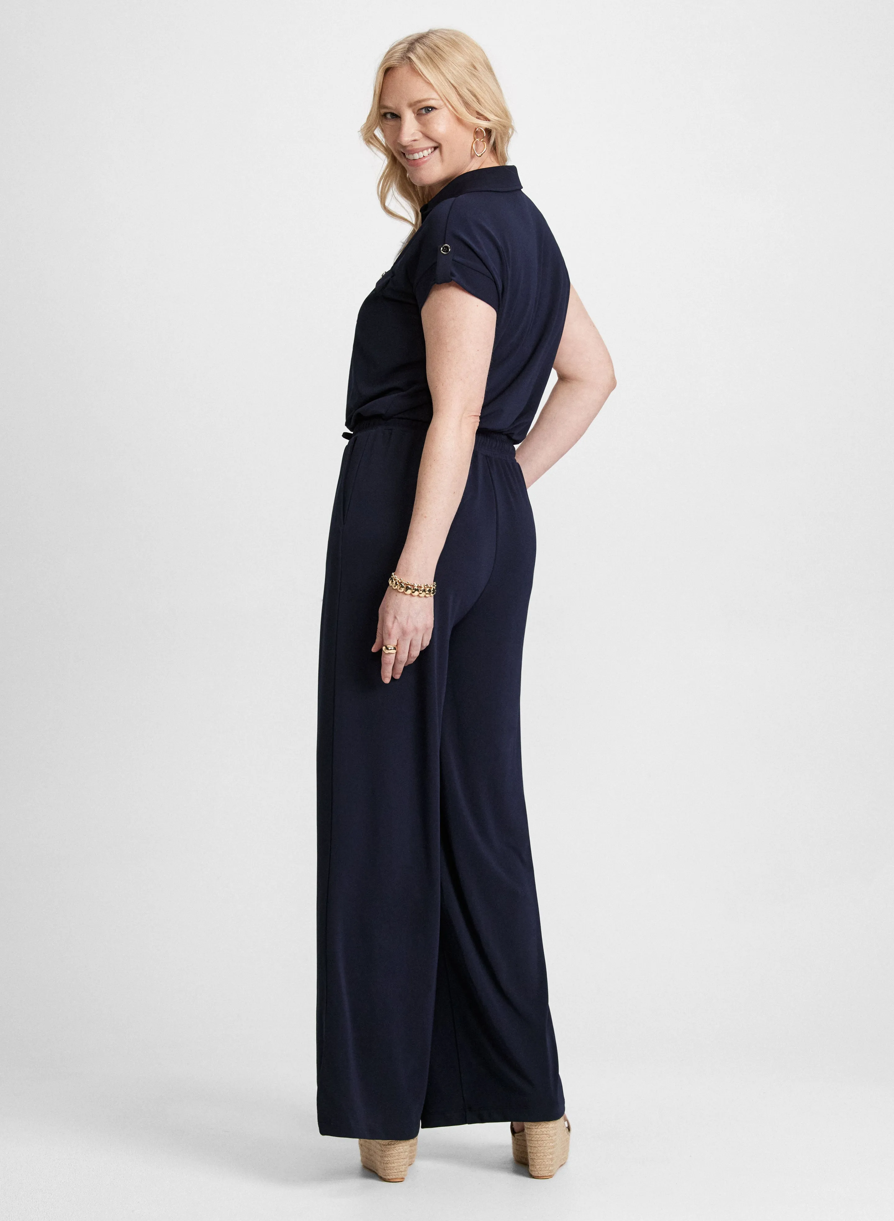 Button Down Jersey Jumpsuit sold by Laura product image thumbnail 3