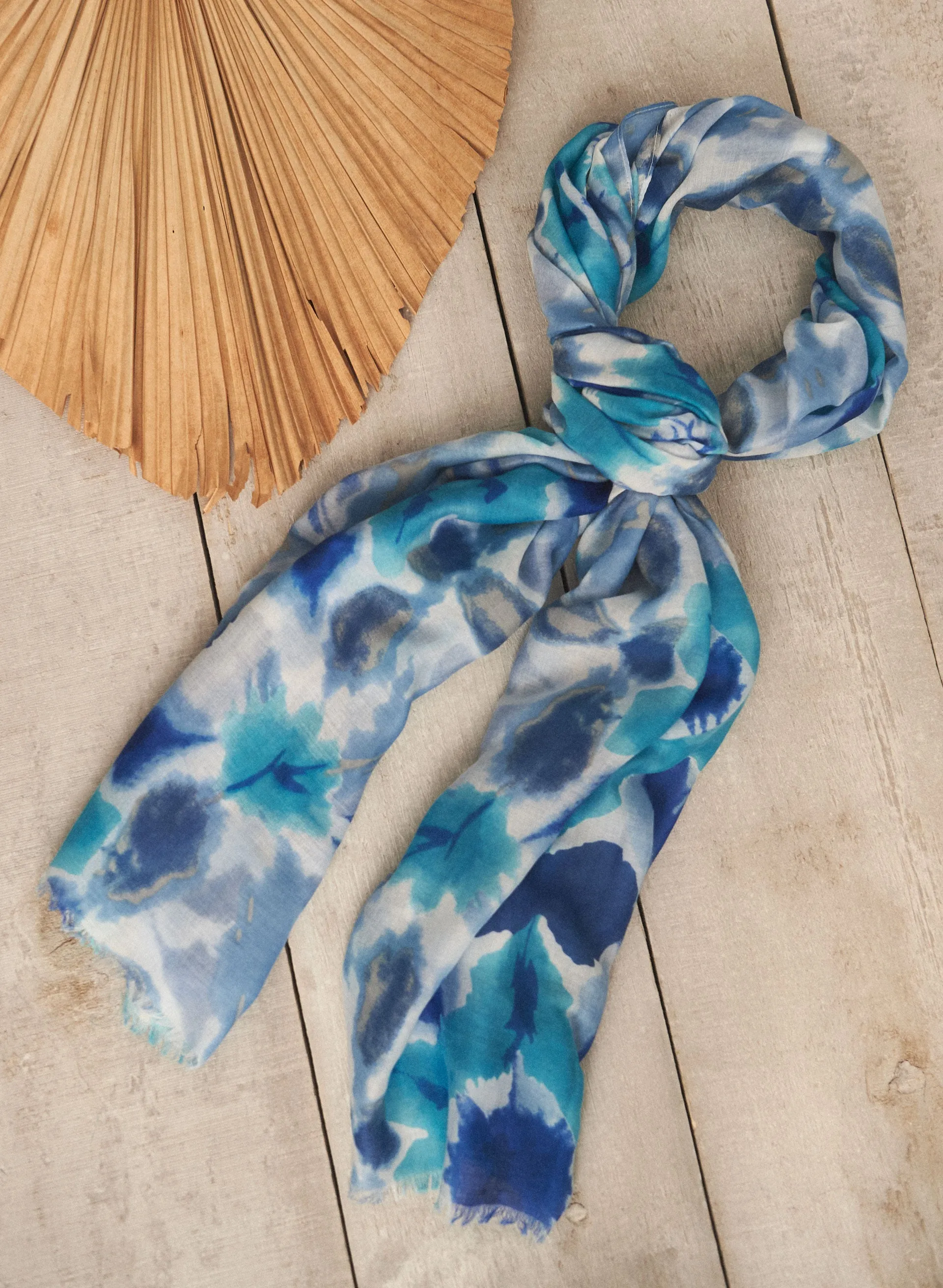 Abstract Floral Print Scarf sold by Laura