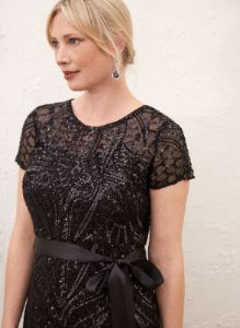 Belted Sequin Mesh Dress sold by Laura