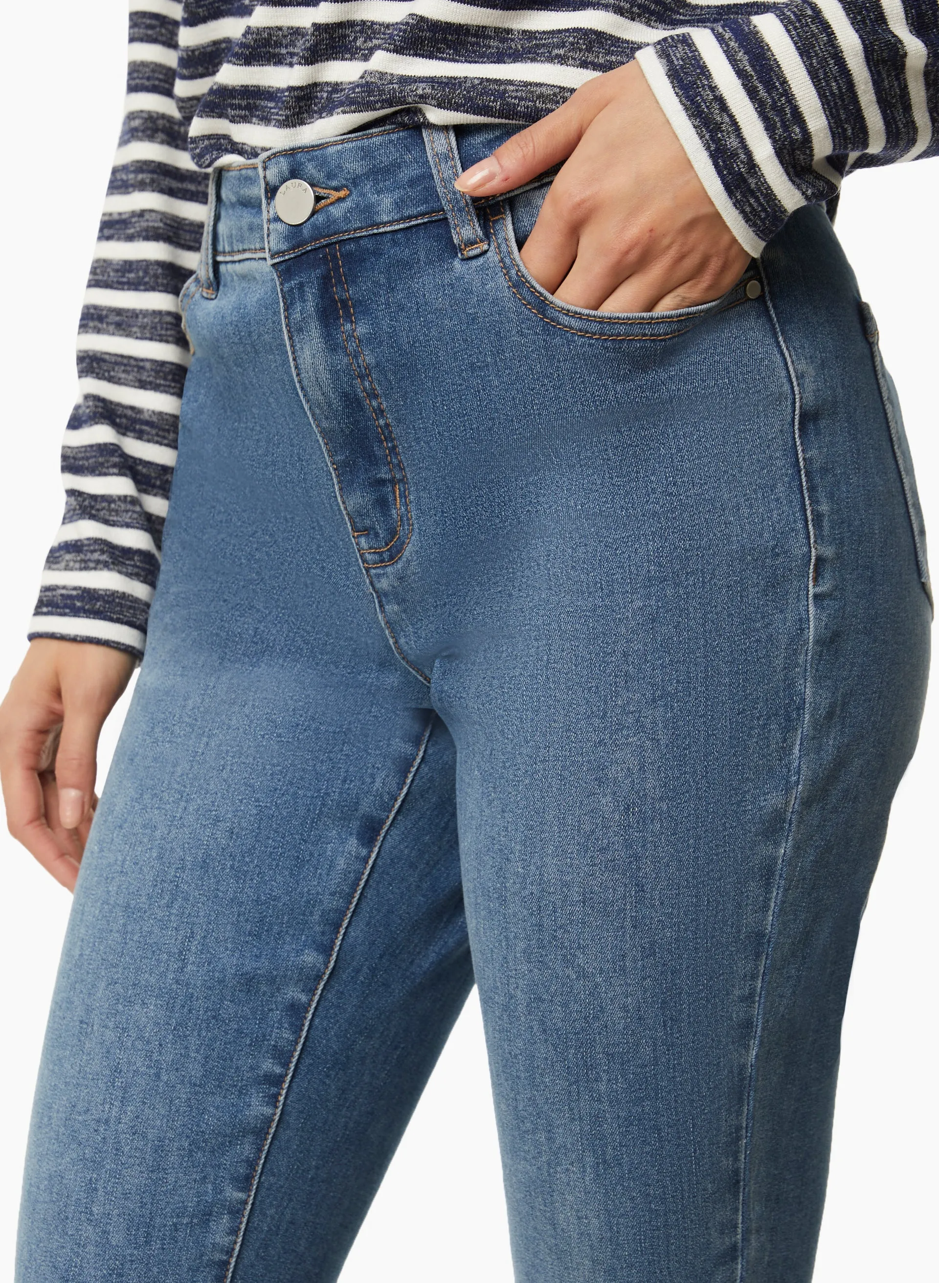 Essential High-Waist Slim Leg Jeans sold by Laura product image thumbnail 4