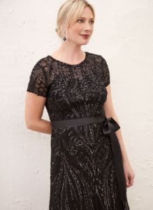 Belted Sequin Mesh Dress sold by Laura