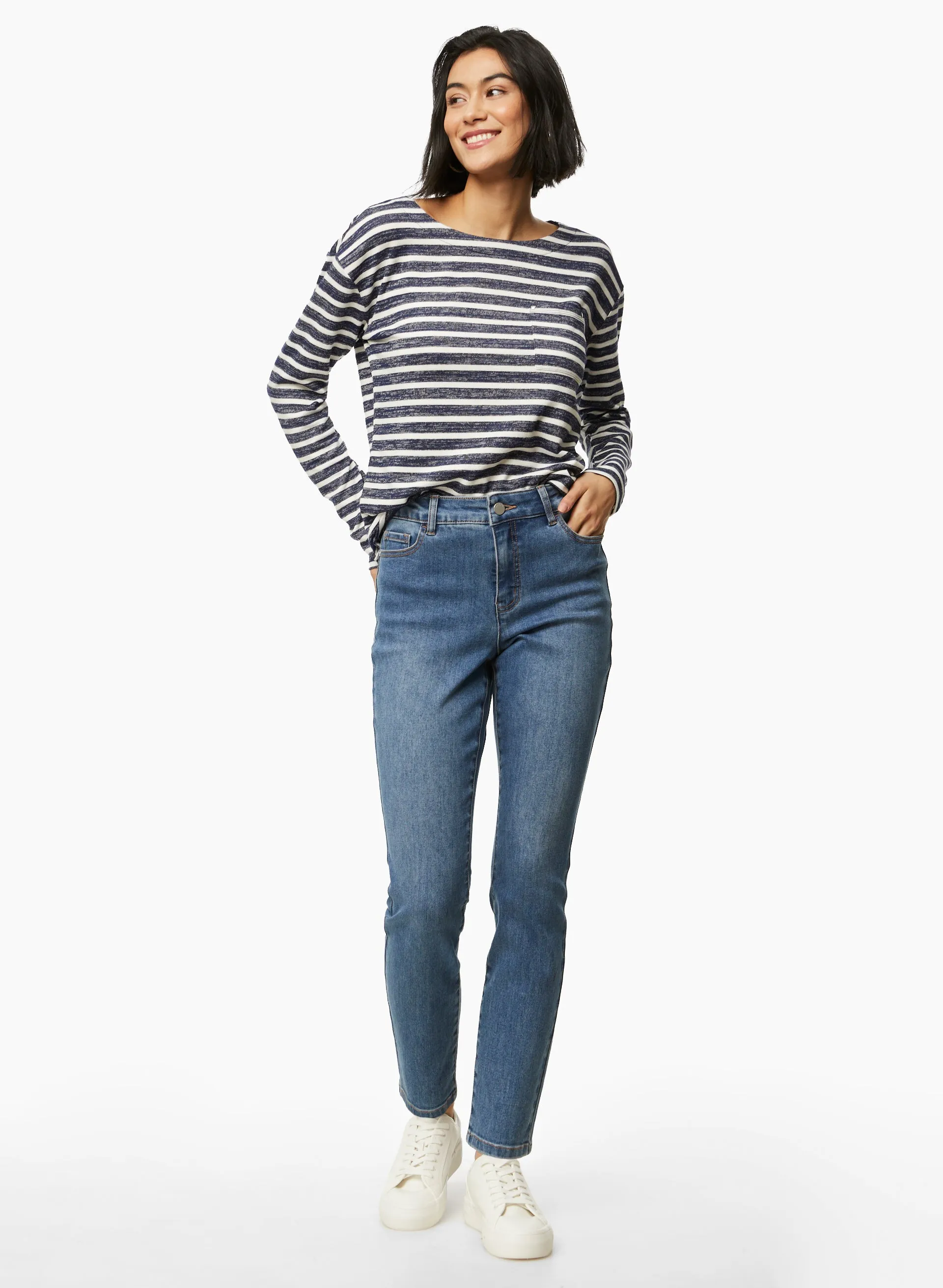 Essential High-Waist Slim Leg Jeans sold by Laura product image thumbnail 3