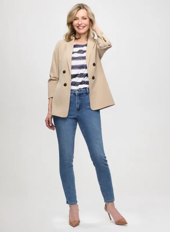 Decorative Button Jacket & Slim Leg Jeans sold by Laura