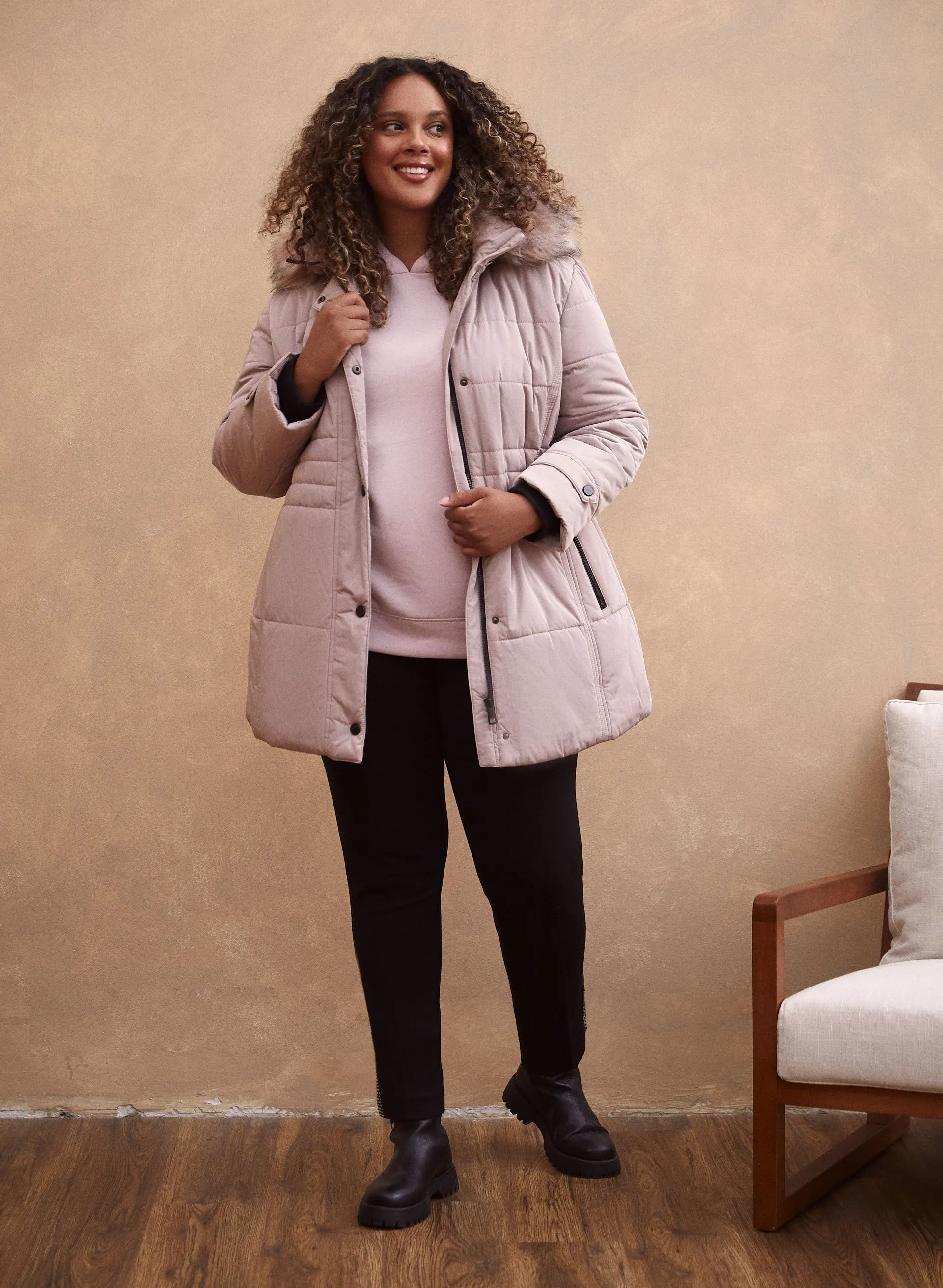 Quilted Vegan Down Coat sold by Laura product image thumbnail 3