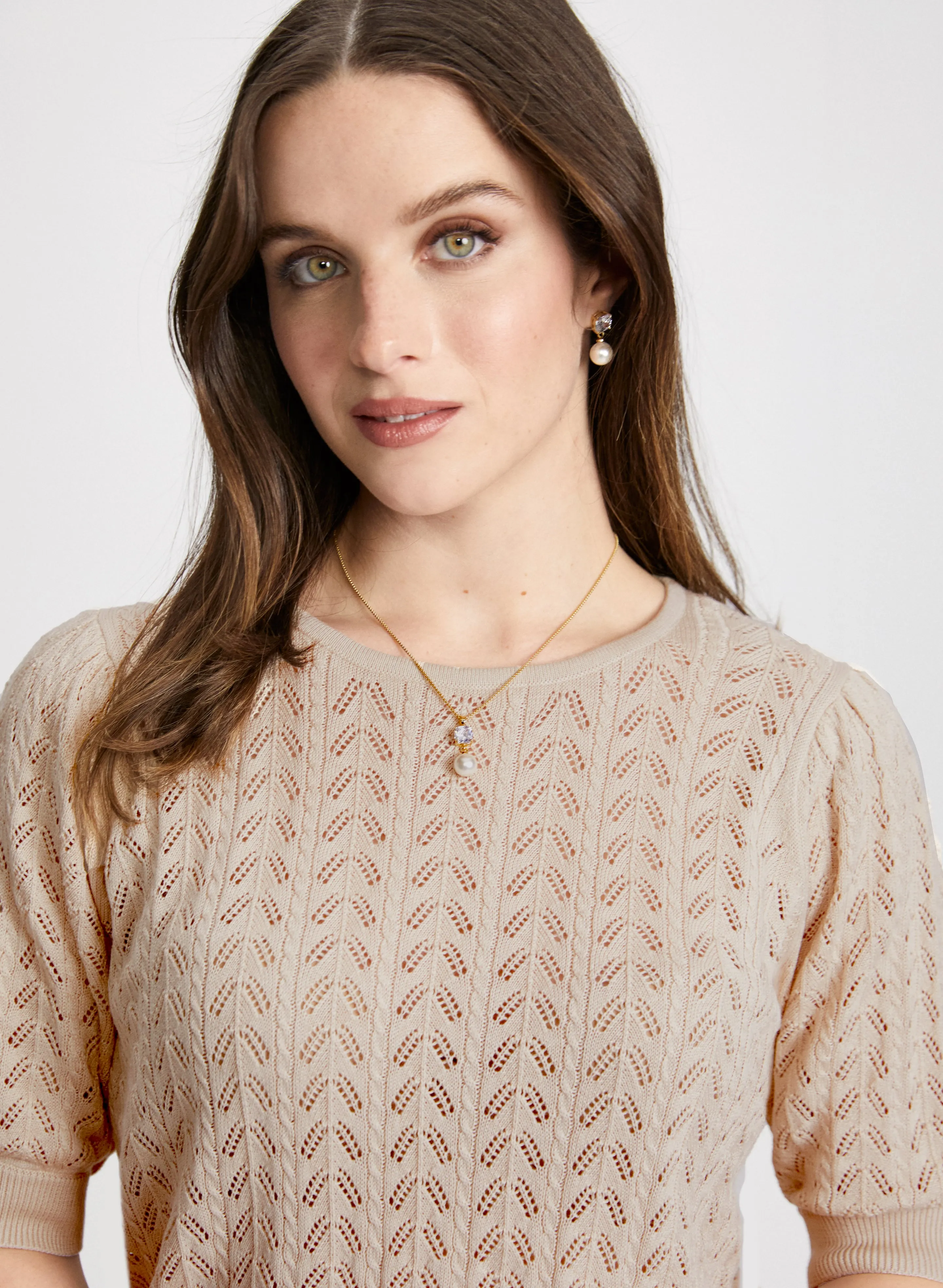 Crew-Neck Knit Pullover sold by Laura product image thumbnail 2