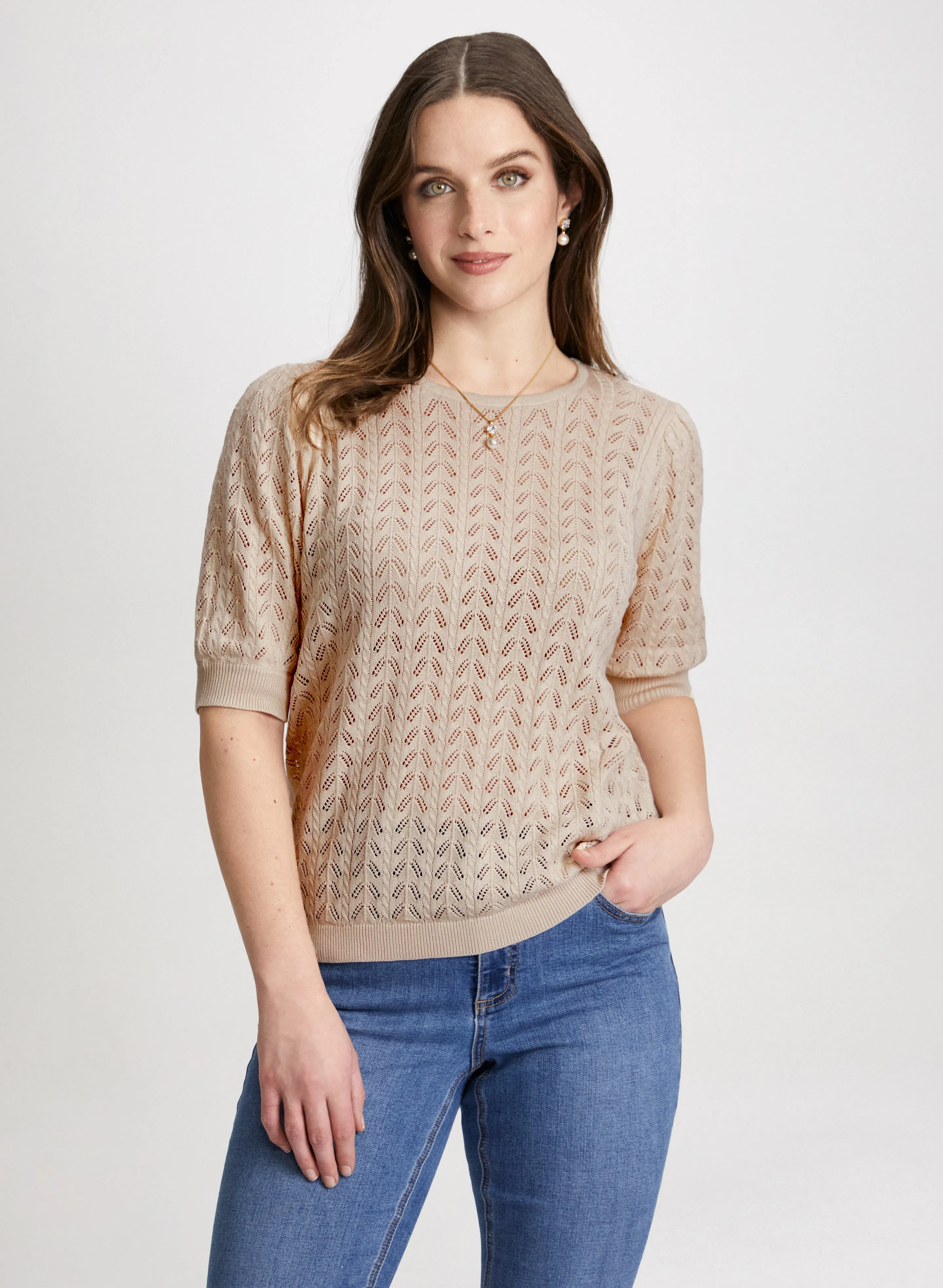 Crew-Neck Knit Pullover sold by Laura product image thumbnail 5