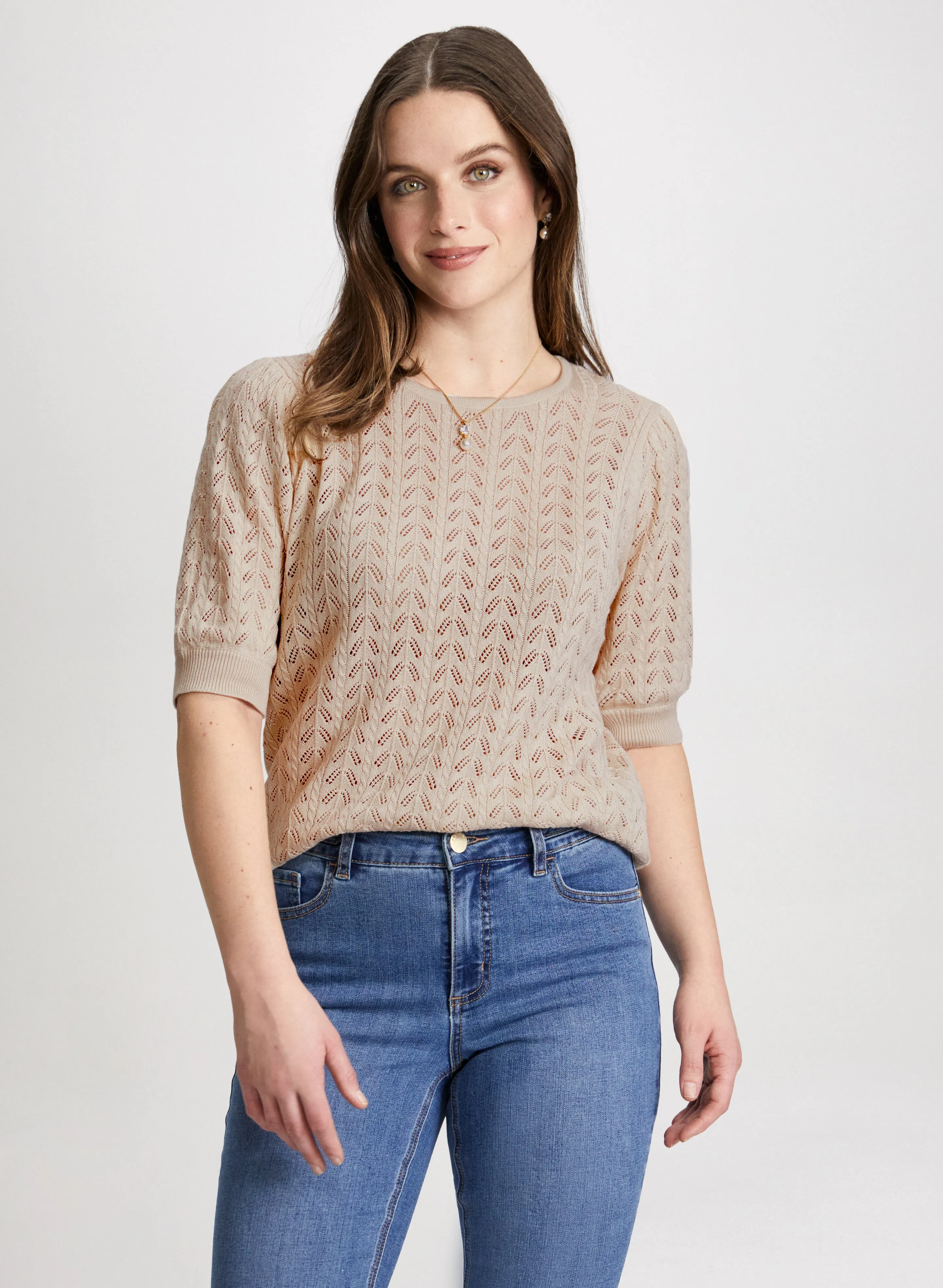 Crew-Neck Knit Pullover sold by Laura