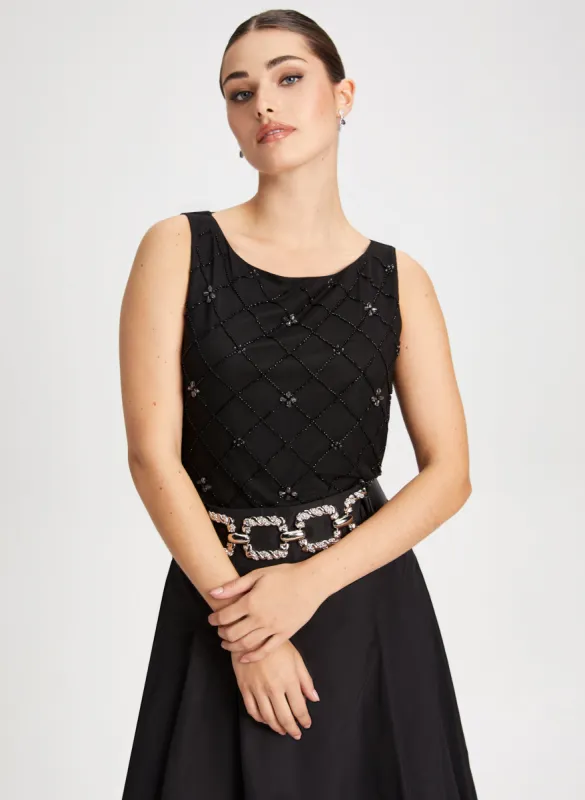 Beaded Detail Sleeveless Top sold by Laura
