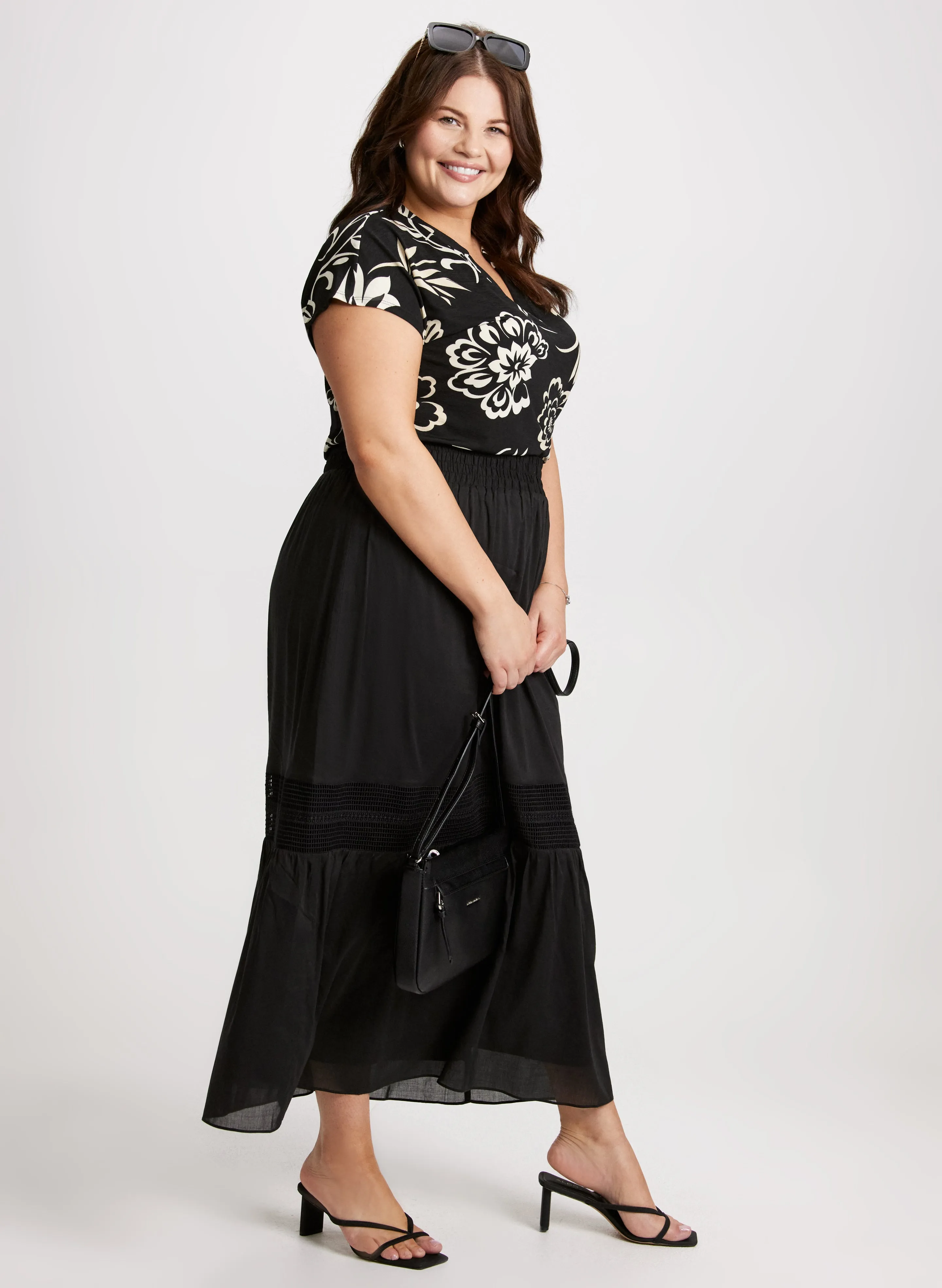 Lace Insert Tiered Skirt sold by Laura product image thumbnail 4