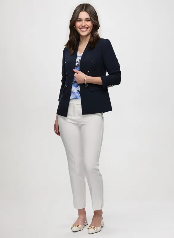 Double-Breasted Jacket & Slim Leg Ankle Pants sold by Laura