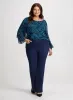 Dot Print Chiffon Sleeve Top sold by Laura