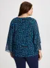 Dot Print Chiffon Sleeve Top sold by Laura