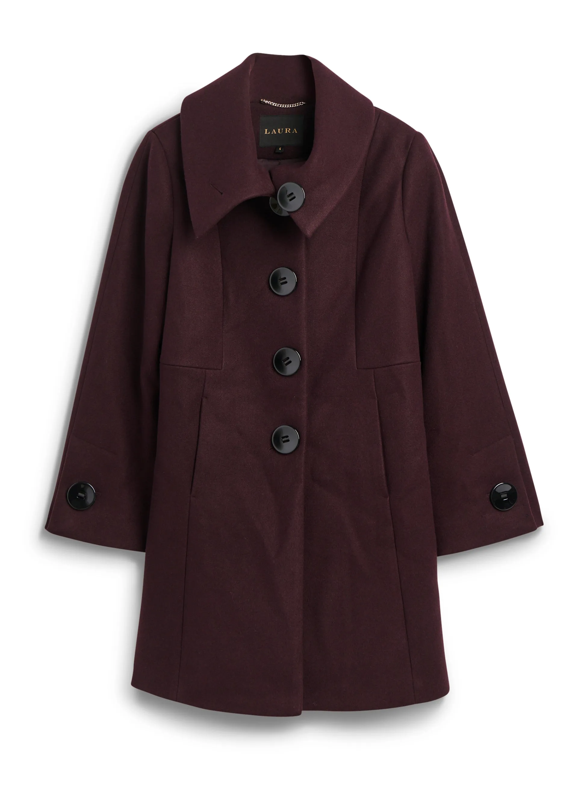 Stretch Wool Blend Coat sold by Laura product image thumbnail 4