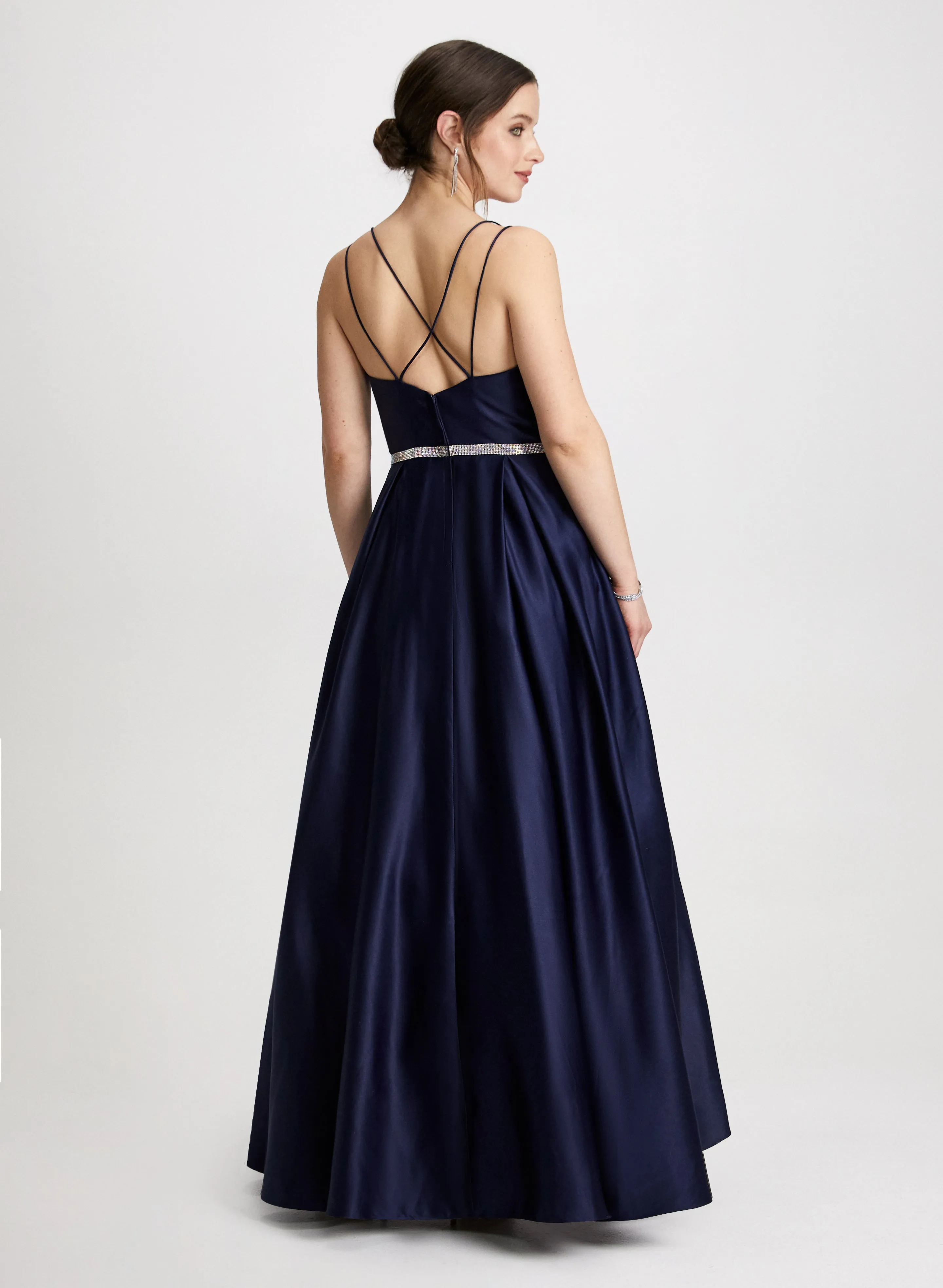 Crystal Detail Satin Gown sold by Laura product image thumbnail 3