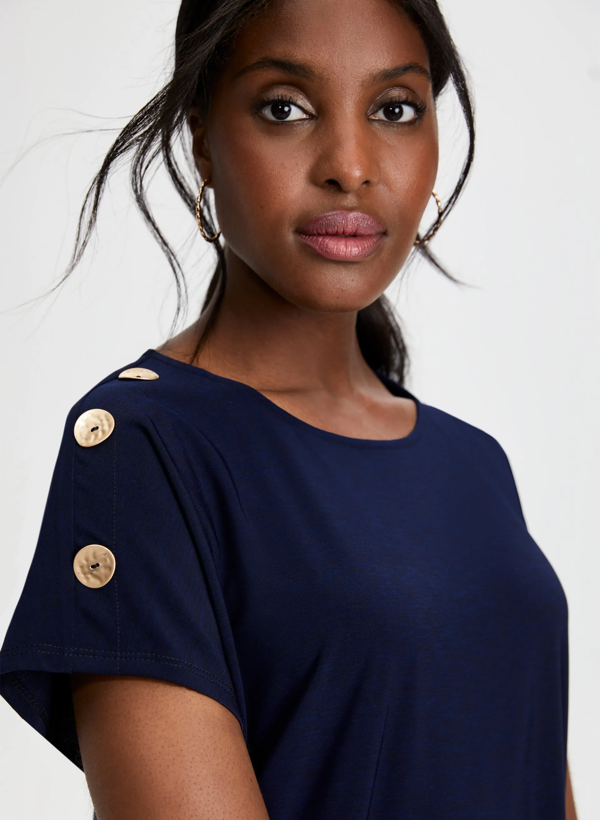 Decorative Button Detail Dress sold by Laura product image thumbnail 4