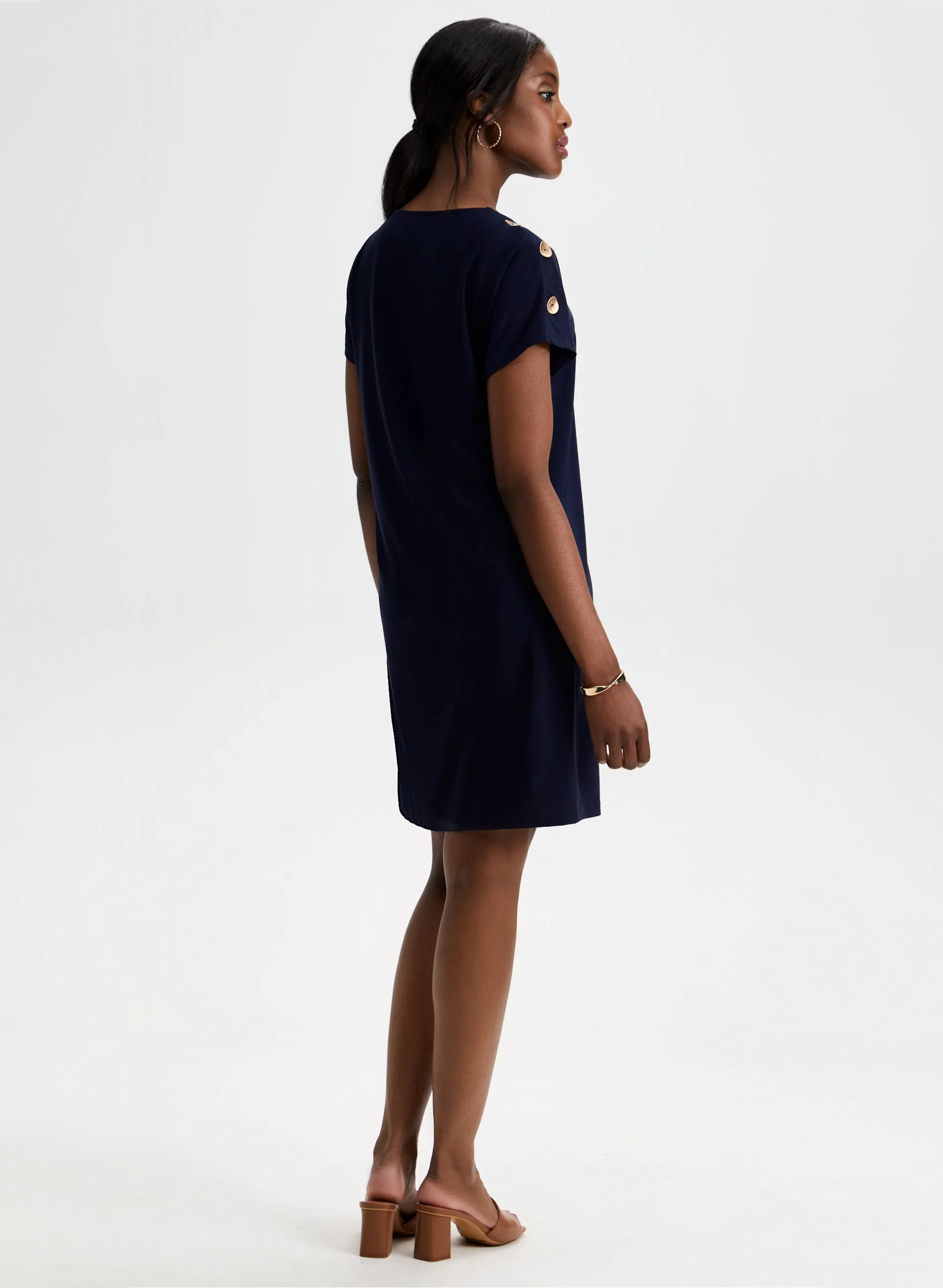 Decorative Button Detail Dress sold by Laura product image thumbnail 2