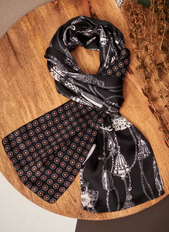 Tassel & Dot Print Scarf sold by Laura