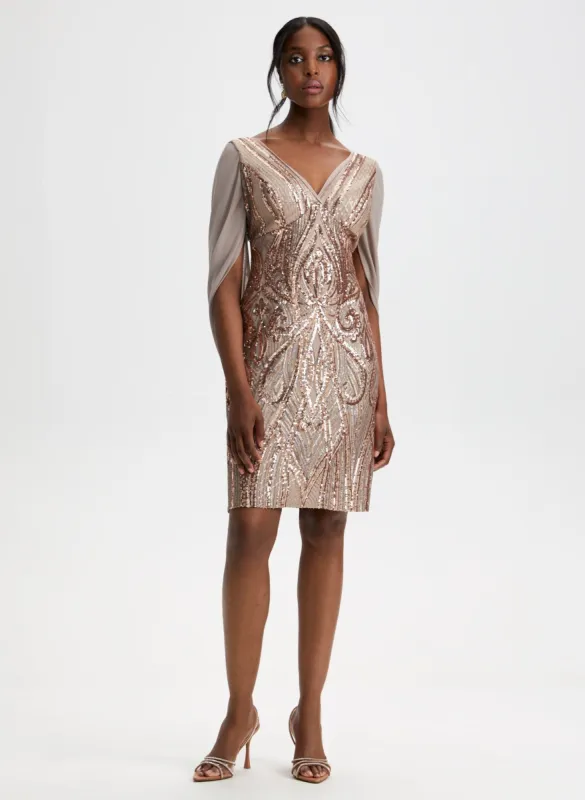 Drape Back Sequin Dress sold by Laura