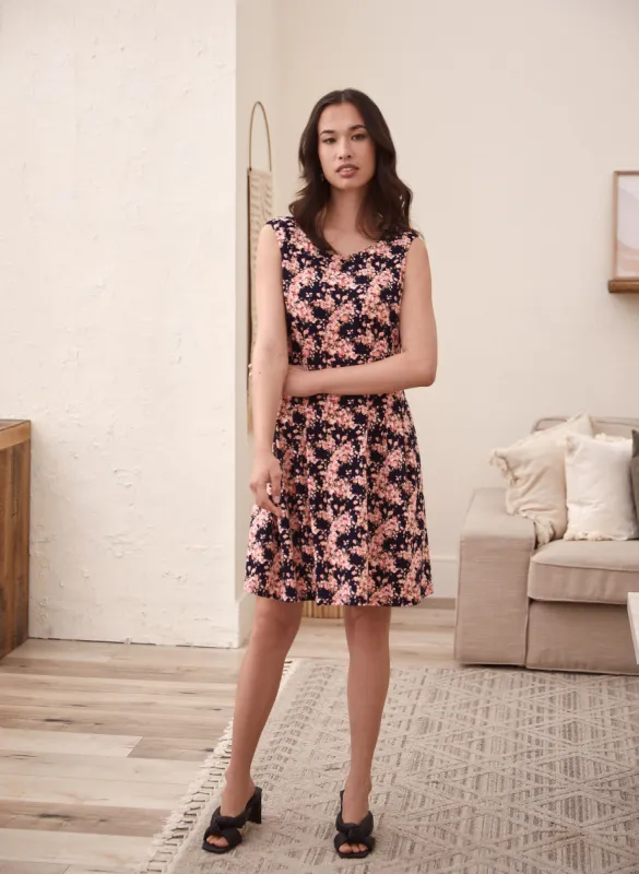 Floral Print Sleeveless Dress sold by Laura