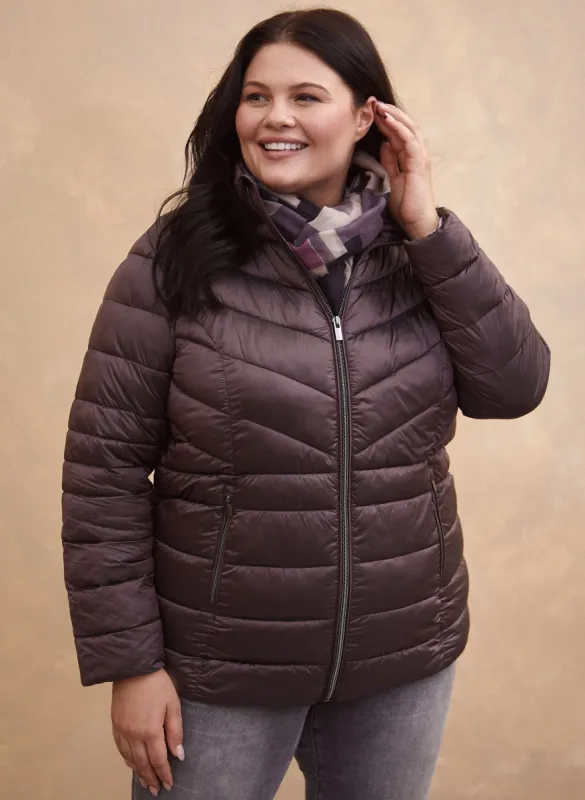Packable Stretch Vegan Down Coat sold by Laura