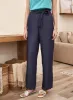 Tencel Pull-On Wide Leg Pants sold by Laura