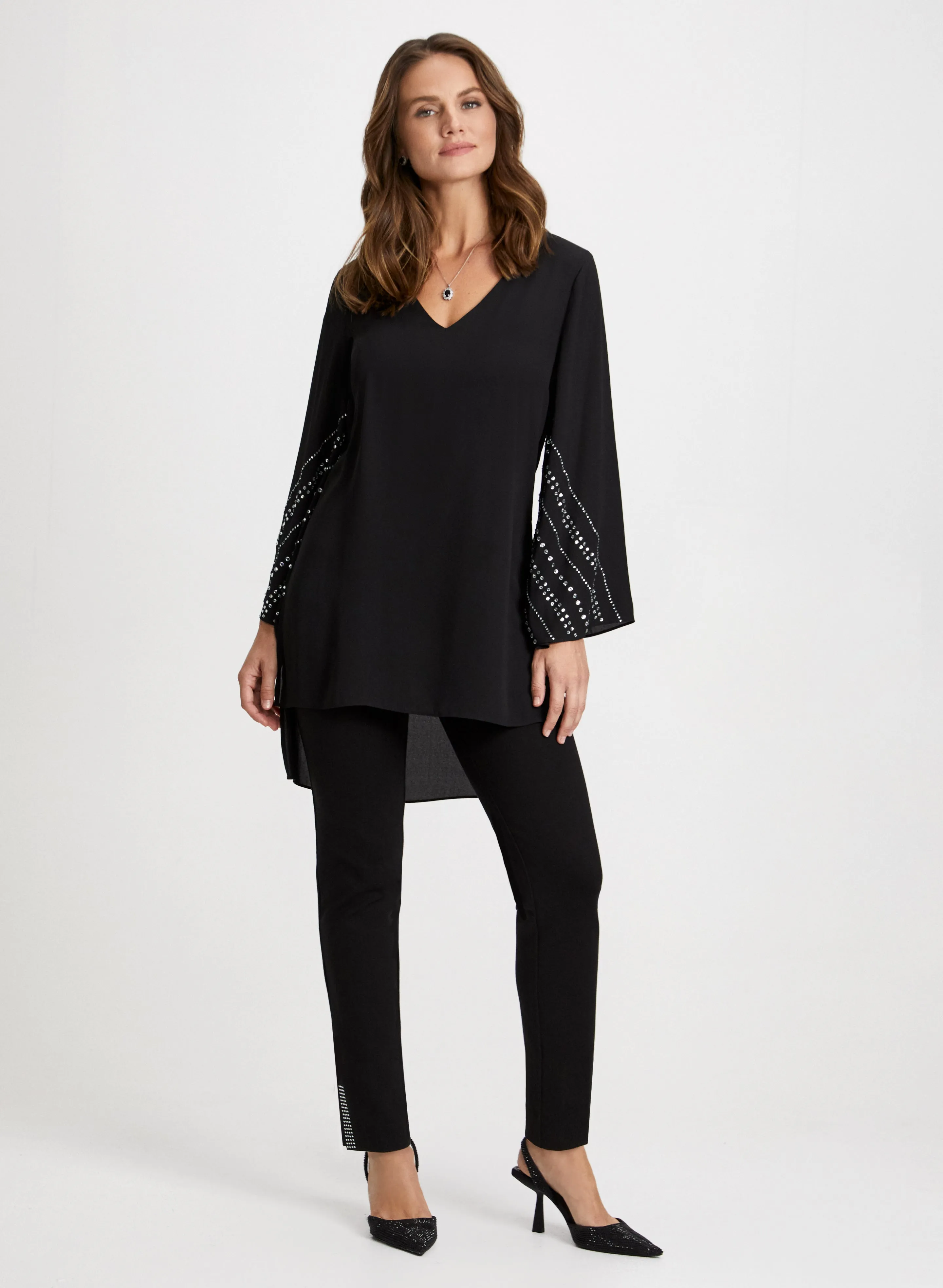 City Fit Pants & Rhinestone Detail Tunic sold by Laura