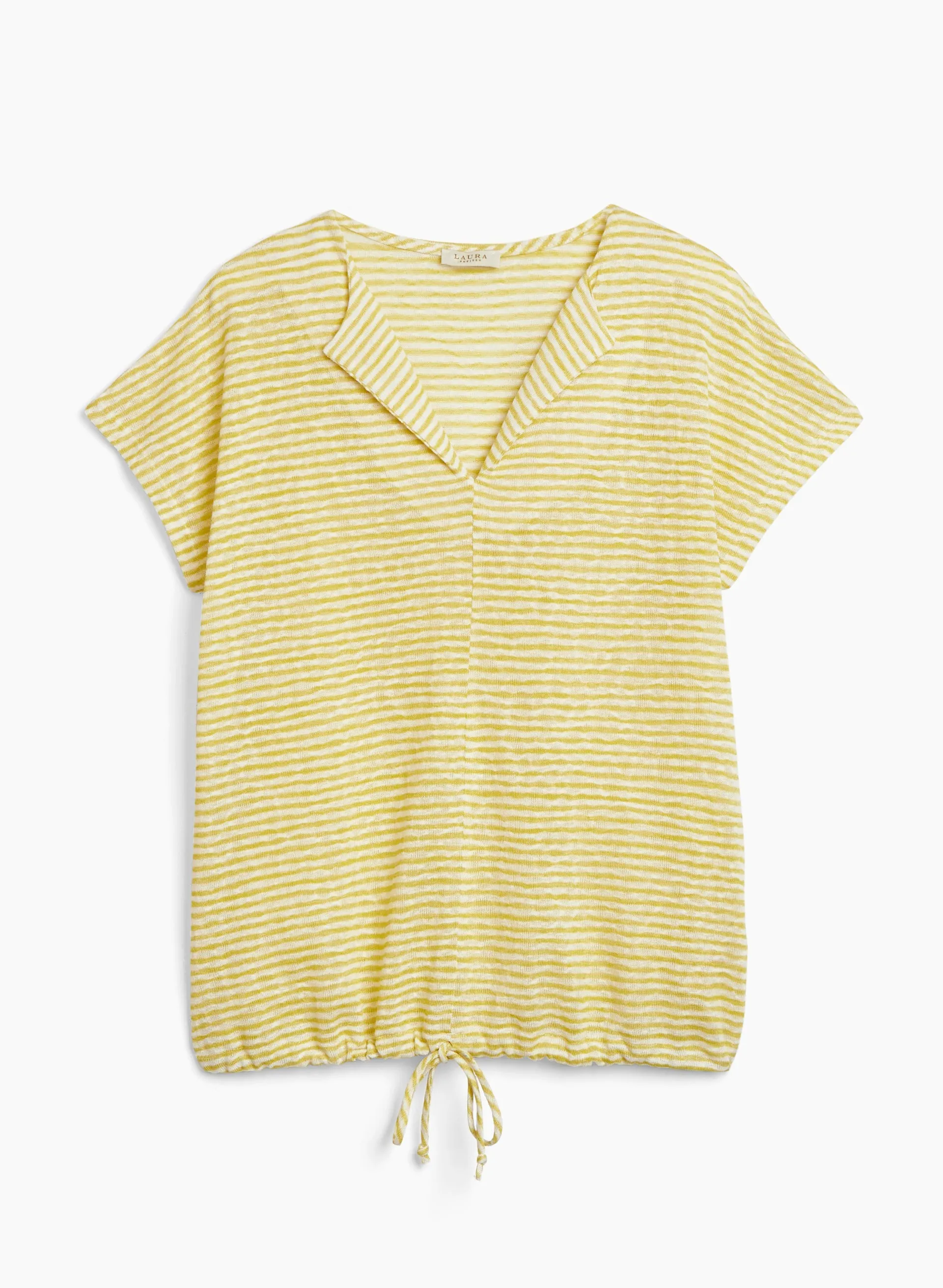 Striped Collared V Neck Top sold by Laura product image thumbnail 5