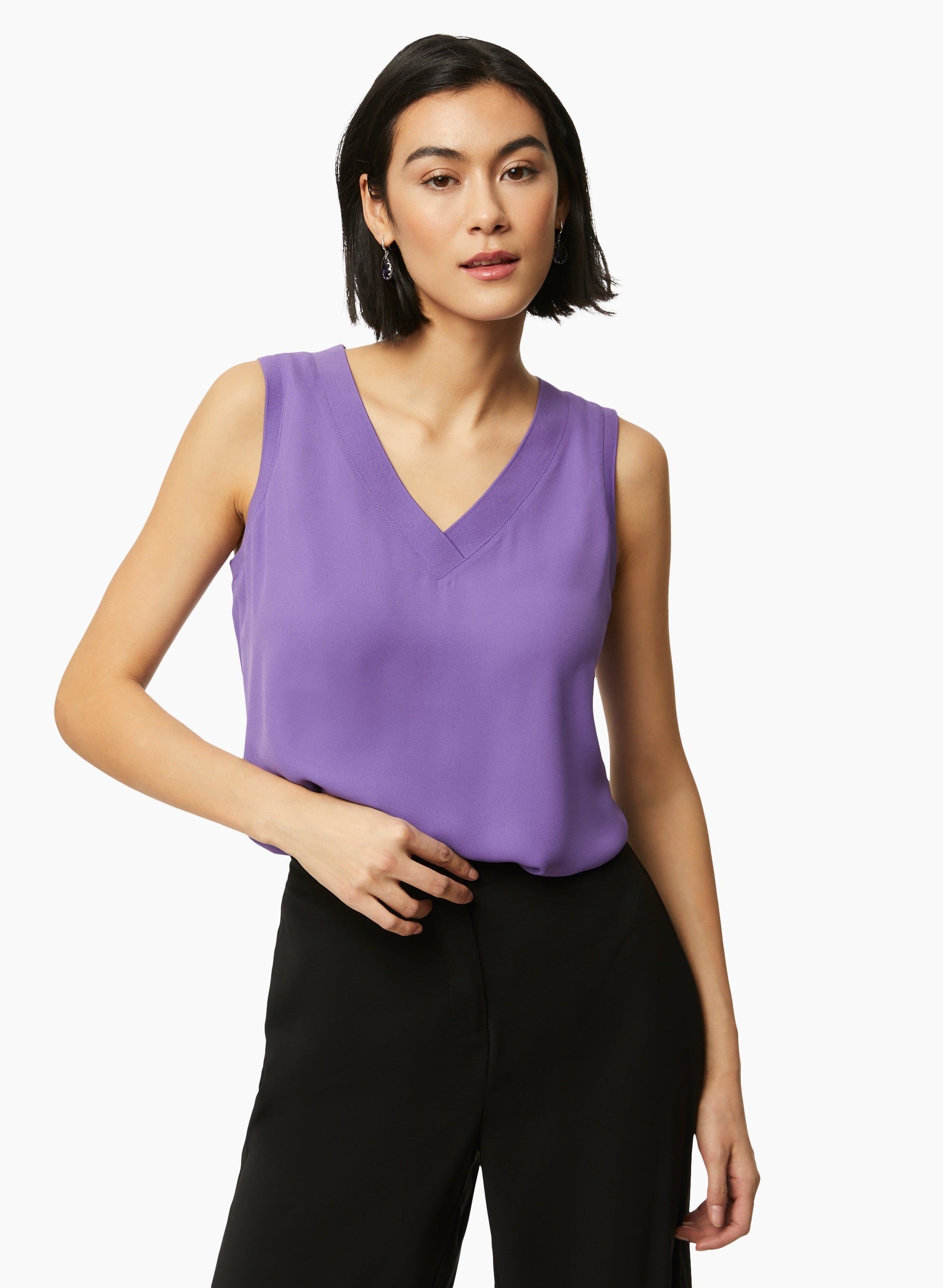 Sleeveless V-Neck Blouse sold by Laura