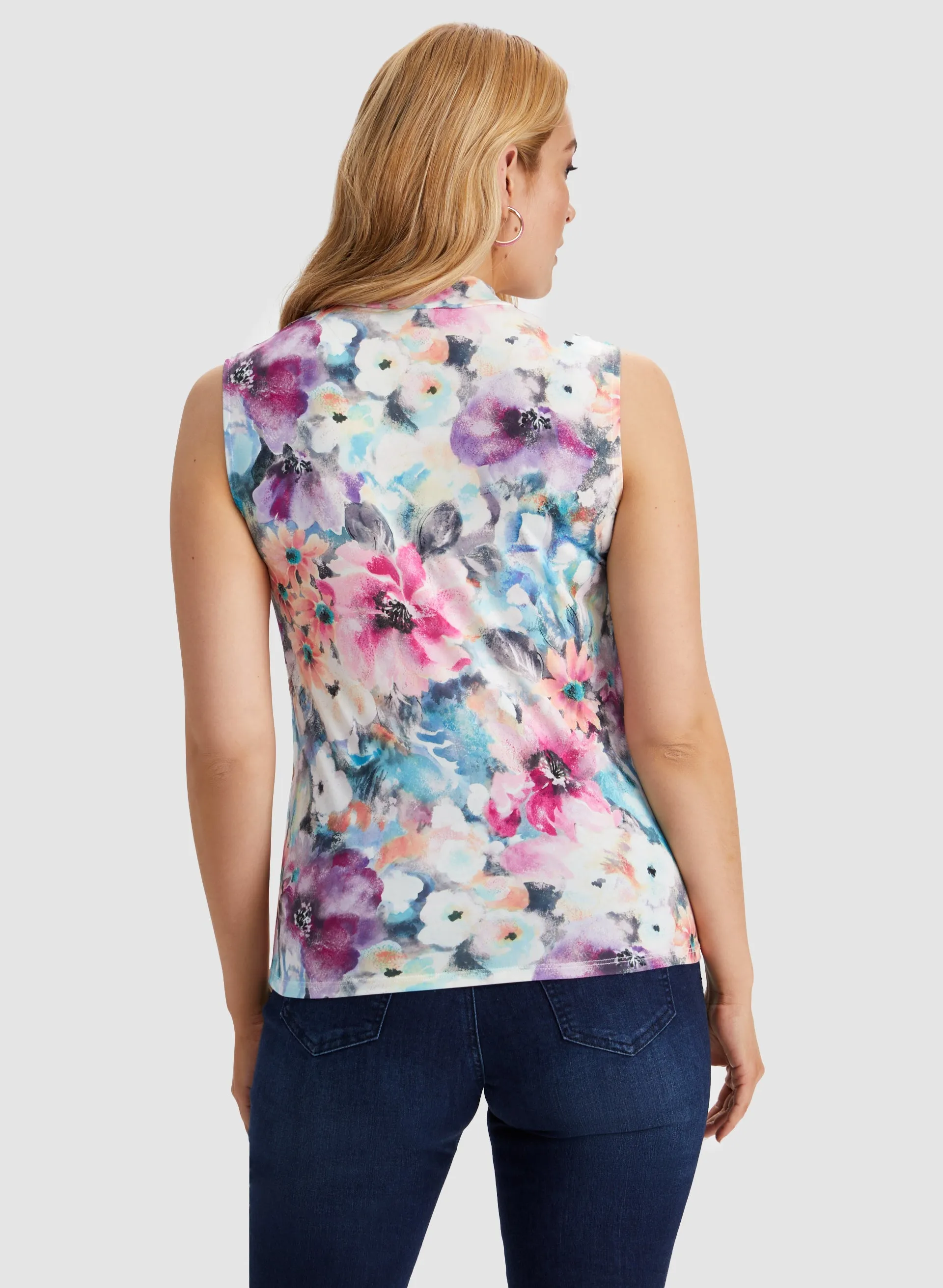 Sleeveless Floral Print Top sold by Laura product image thumbnail 4
