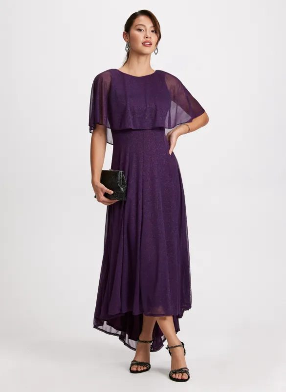 Shimmering Capelet Dress sold by Laura