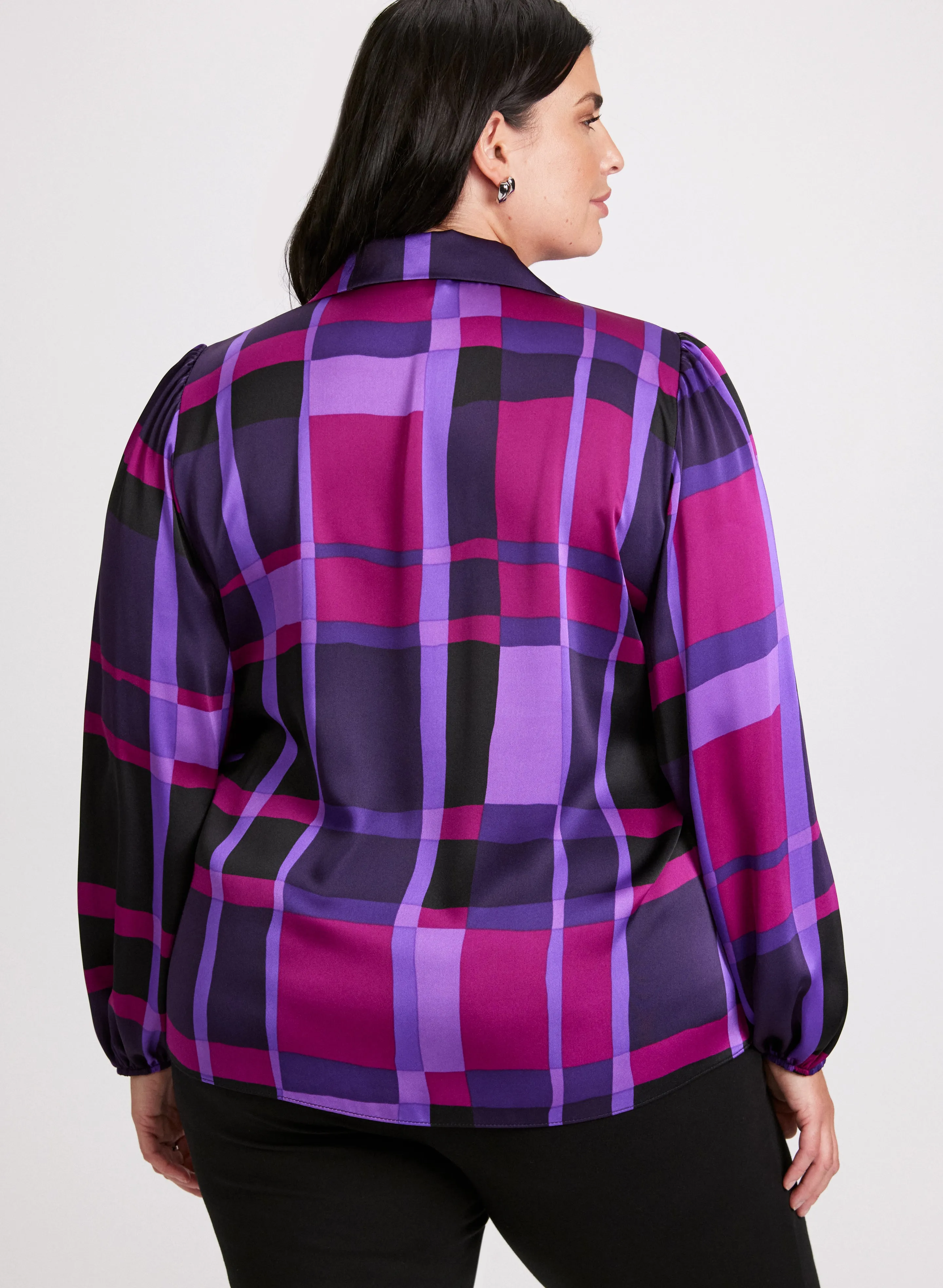 Joseph Ribkoff - Plaid Print Blouse sold by Laura product image thumbnail 4