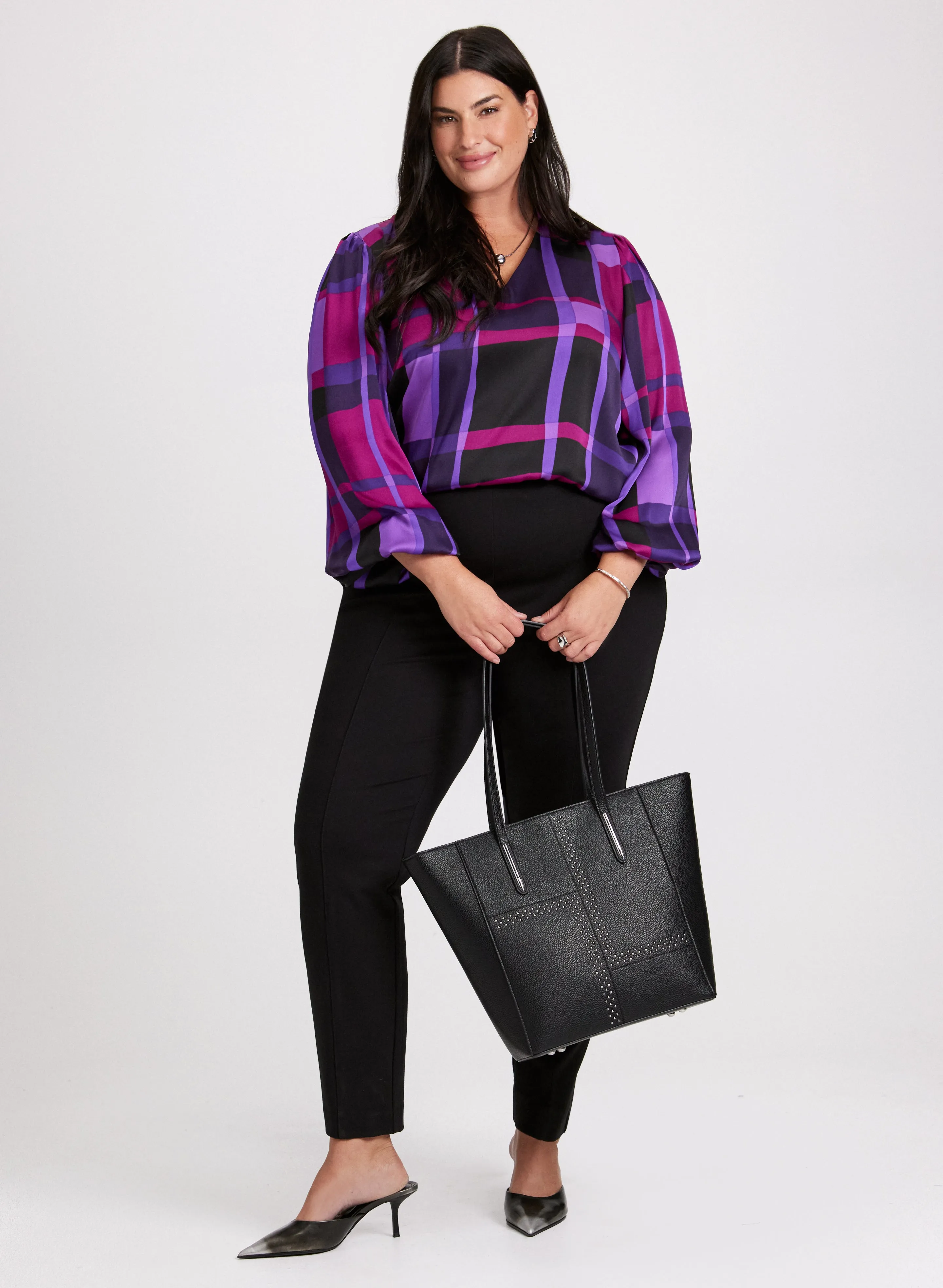 Joseph Ribkoff - Plaid Print Blouse sold by Laura product image thumbnail 3